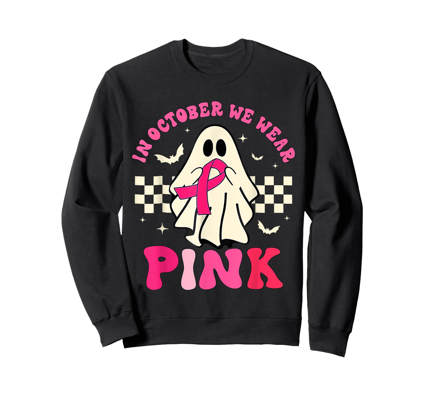 Breast Cancer Awareness Halloween in October We Wear Pink T-Shirt