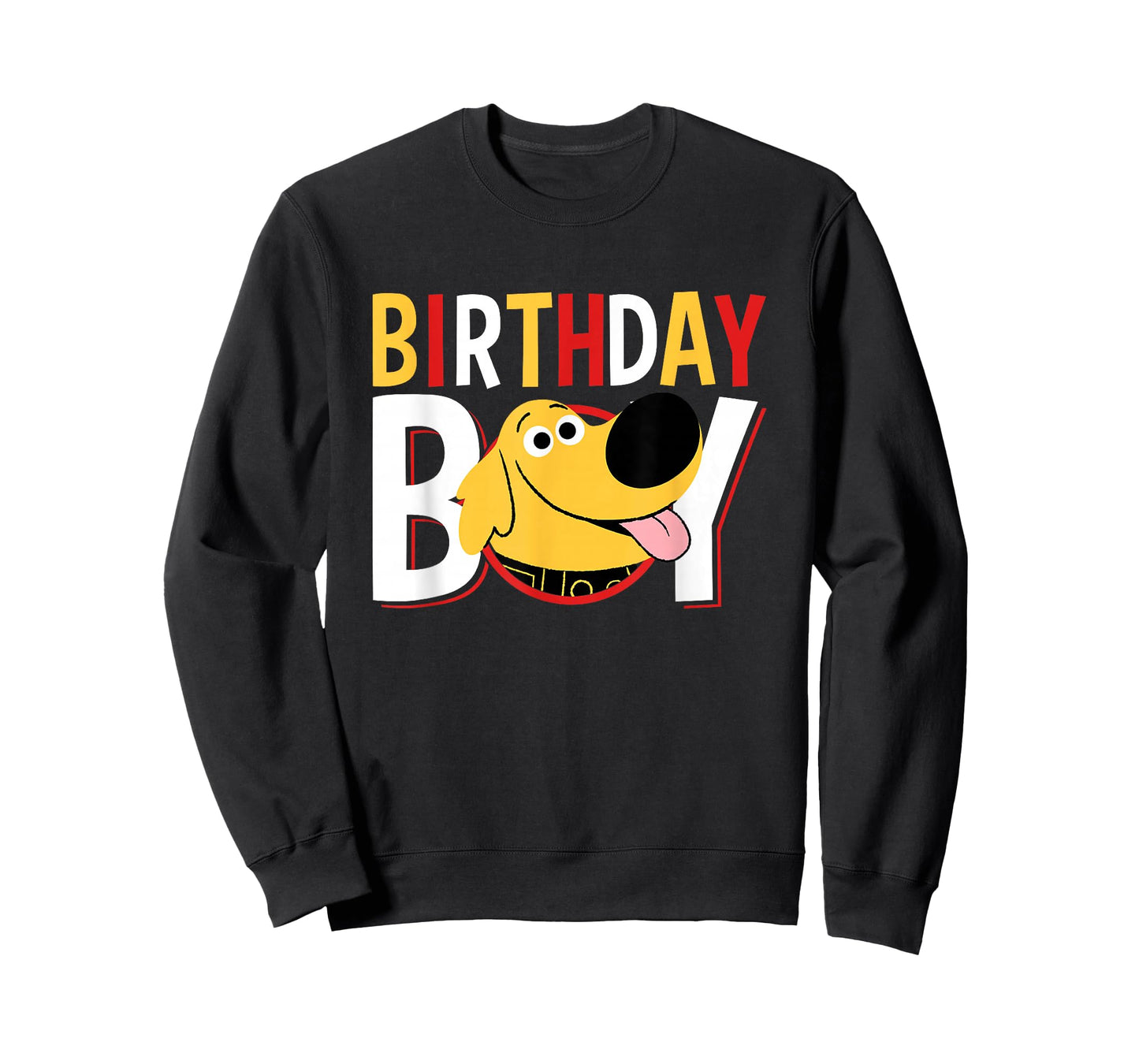 Disney Pixar Up Birthday Boy Cute Dug Big Chest Text Logo T-Shirt