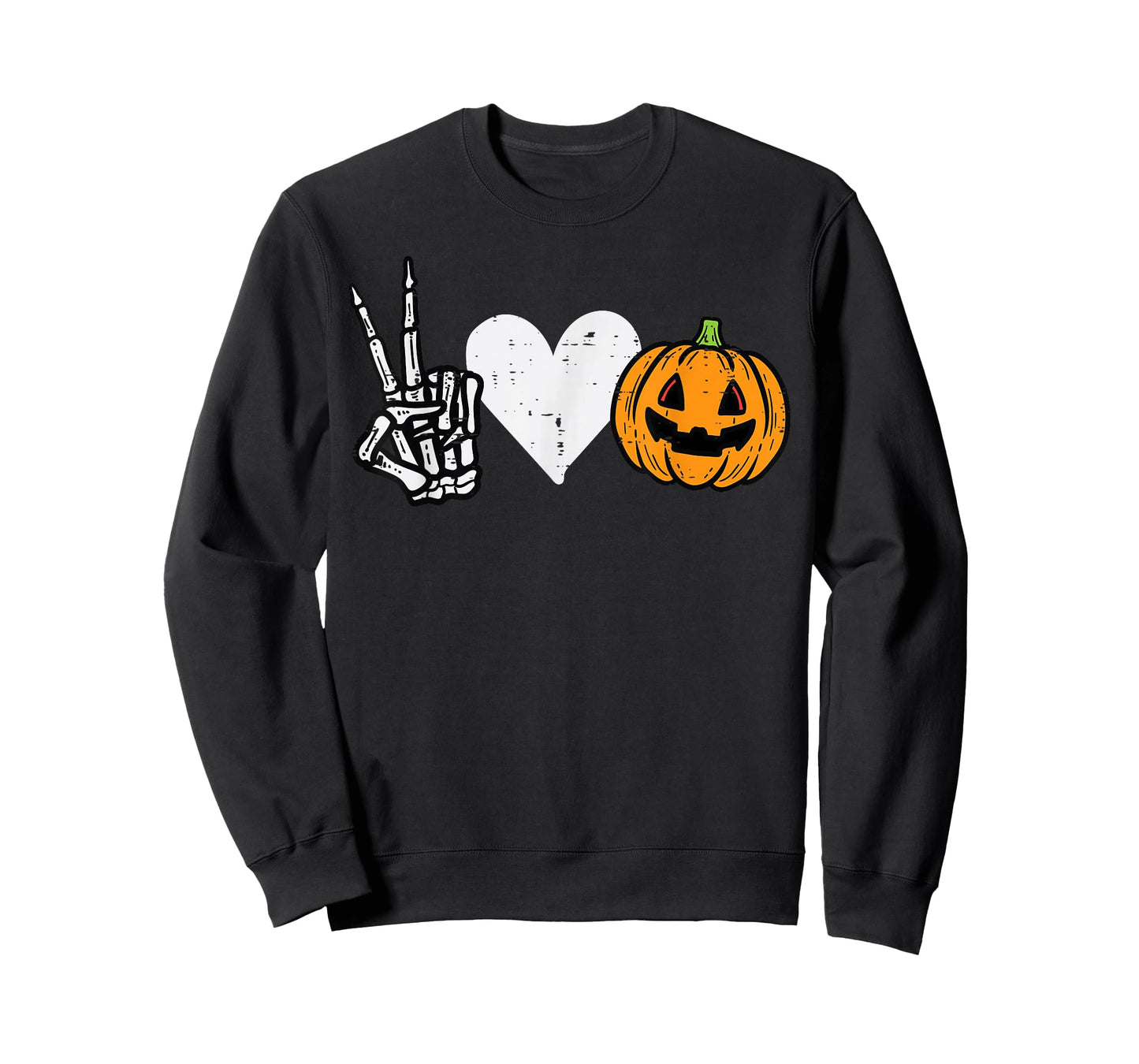 Peace Love Pumpkin Skeleton Halloween Costume For Women T-Shirt
