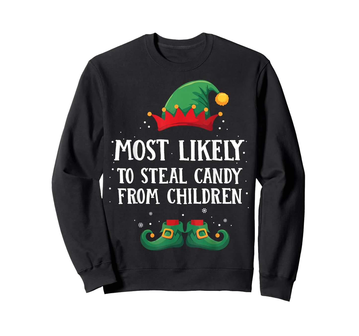 Most Likely To Steal Children Candy Matching Christmas Elf T-Shirt