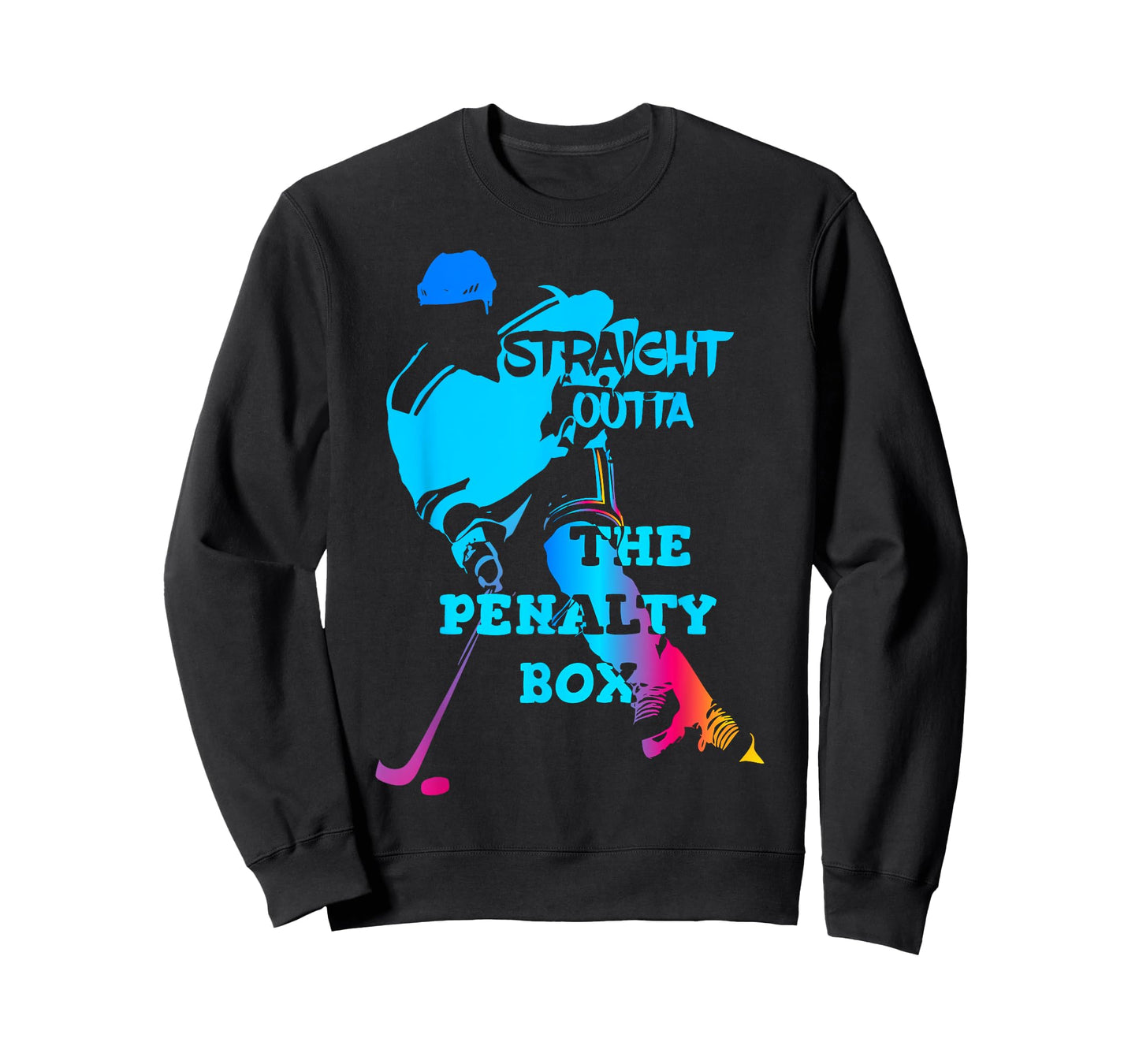 Straight Outta The Penalty Box T-Shirt Funny Ice Hockey Gift T-Shirt