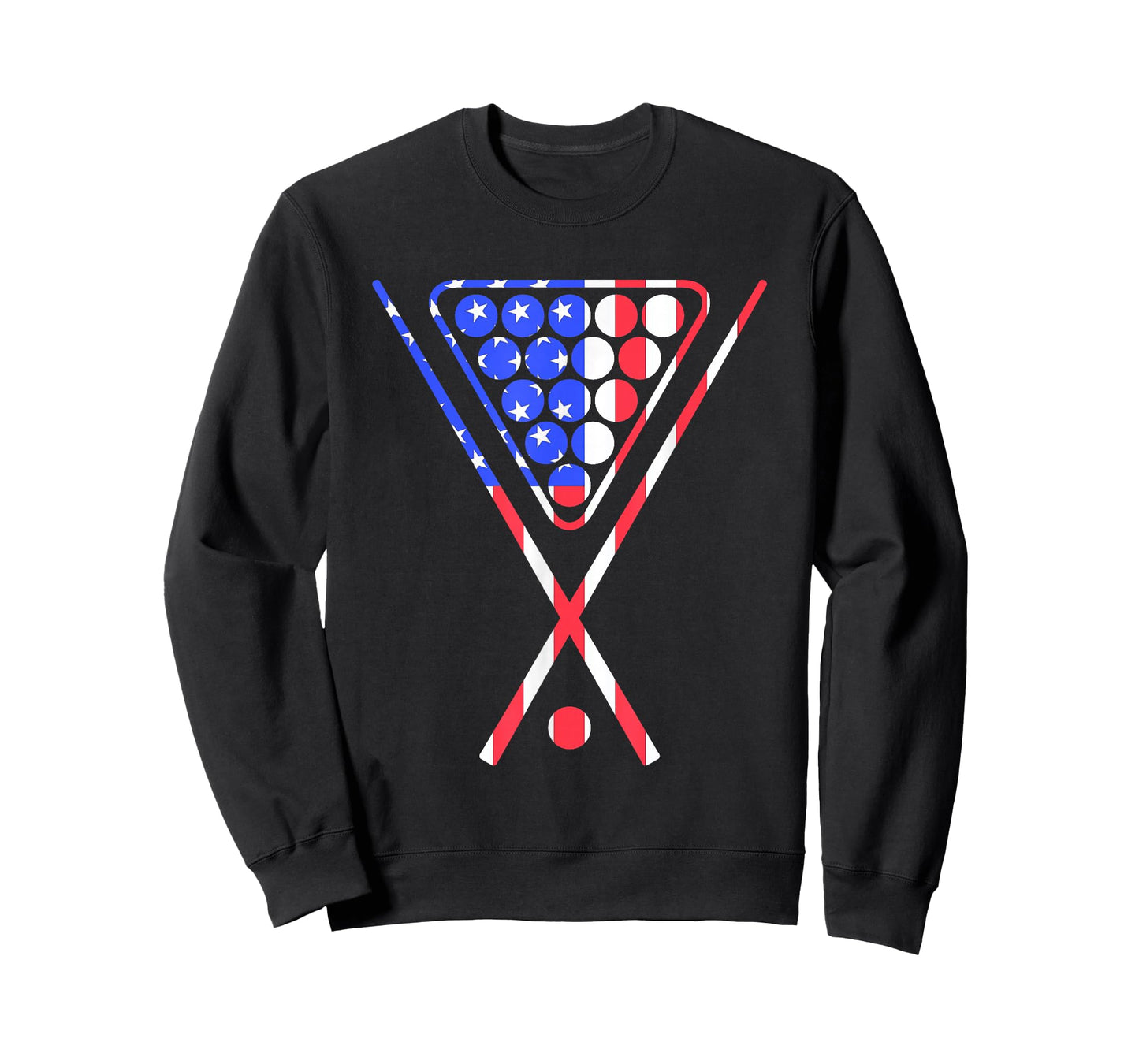 American Flag Billiards Pool Cue and Rack Design GIft T-Shirt