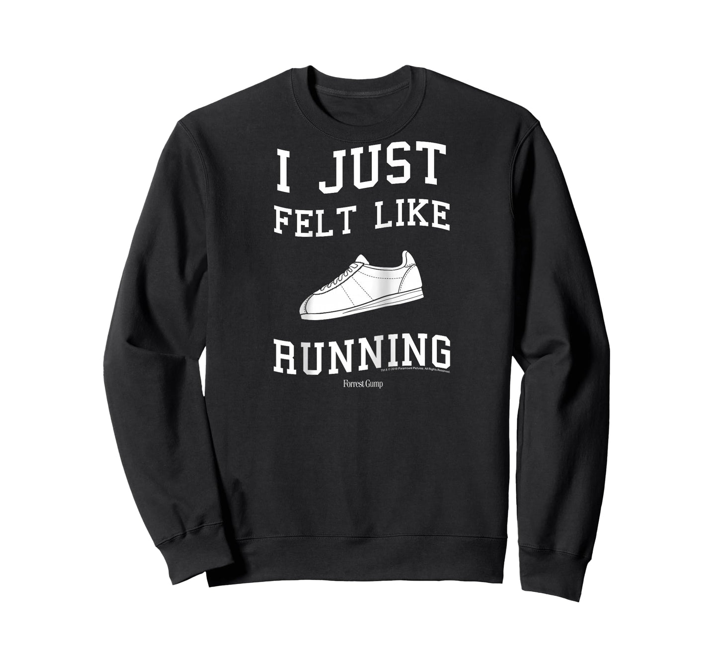 Forrest Gump I Just Felt Like Running Quote Raglan Baseball Tee