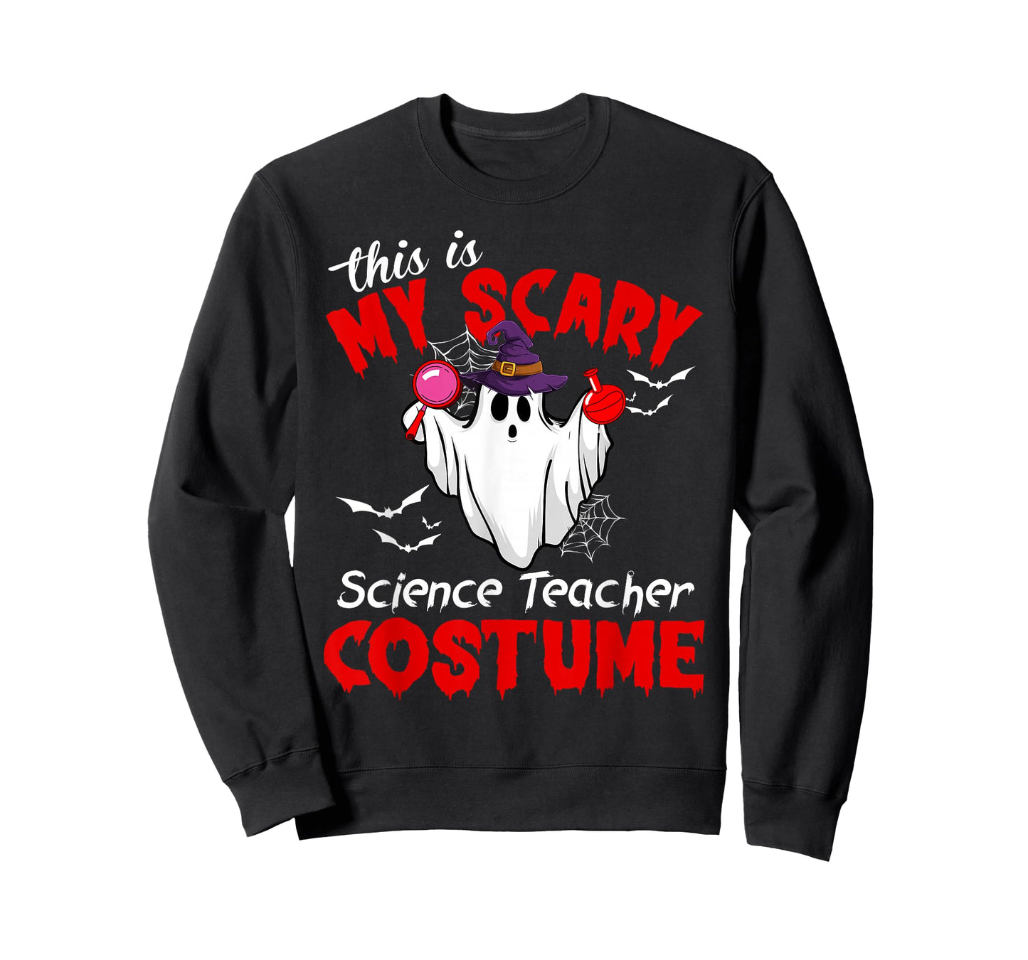 This Is My Scary Science Teacher Costume Ghost Halloween T-Shirt