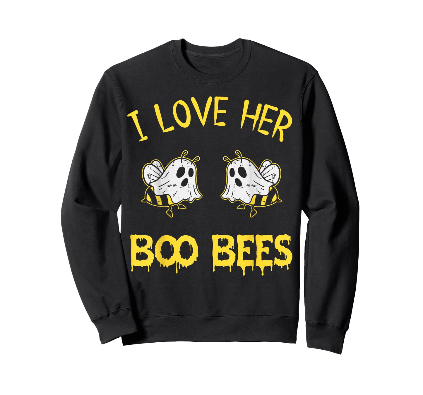 I Love Her Boo Bees Couples Halloween Adult Costume His Men T-Shirt
