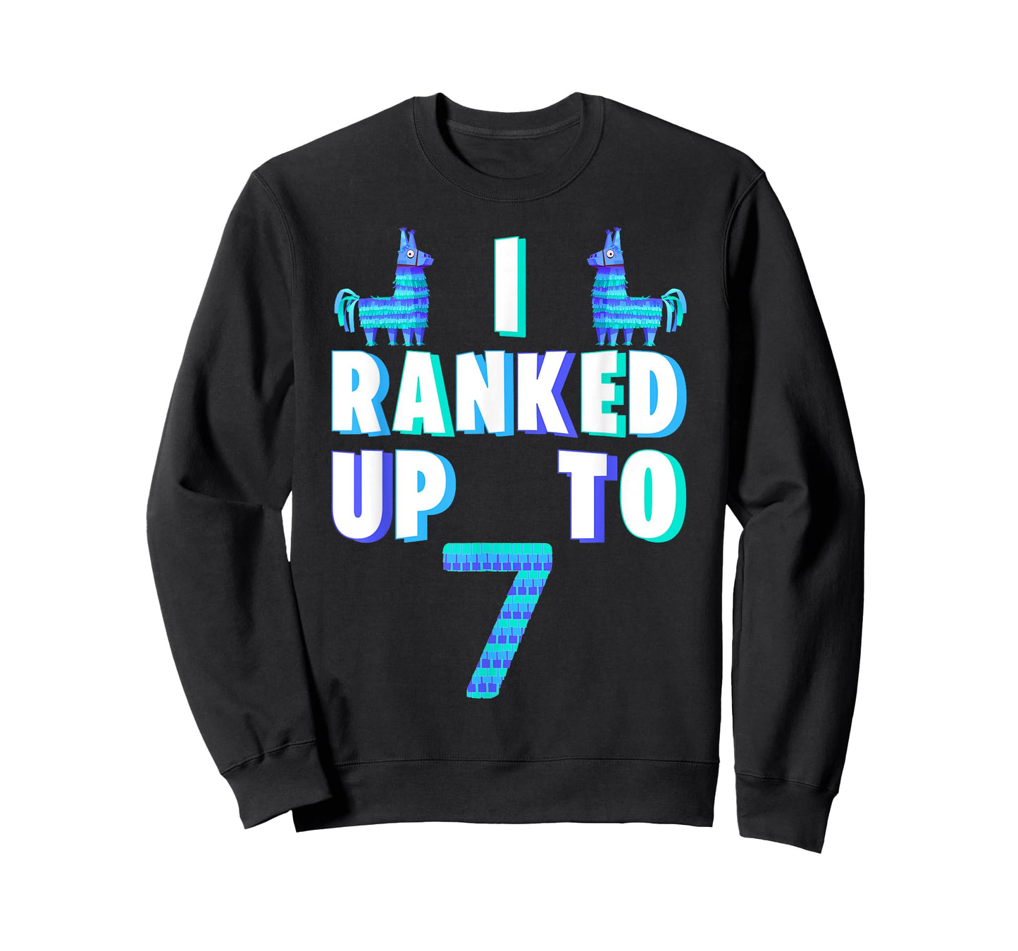 I Ranked Up To 7 Birthday Video Game Llama Piñata Birthday T-Shirt