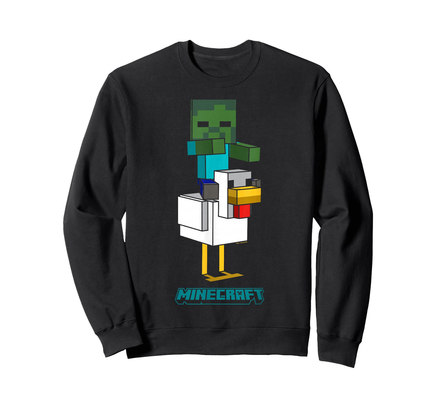 Minecraft Chicken Jockey Lurking Portrait T-Shirt