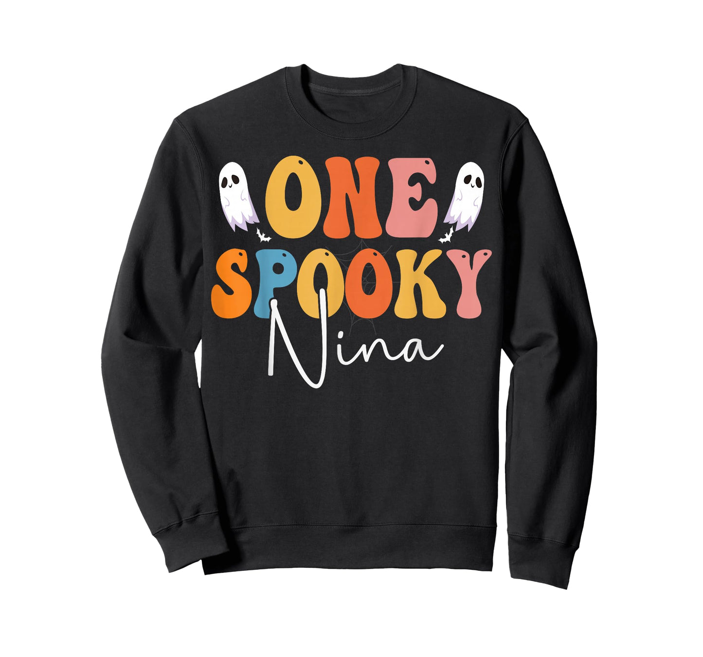 One Spooky Nina Groovy Funny Women Ghost Boo Halloween T-Shirt