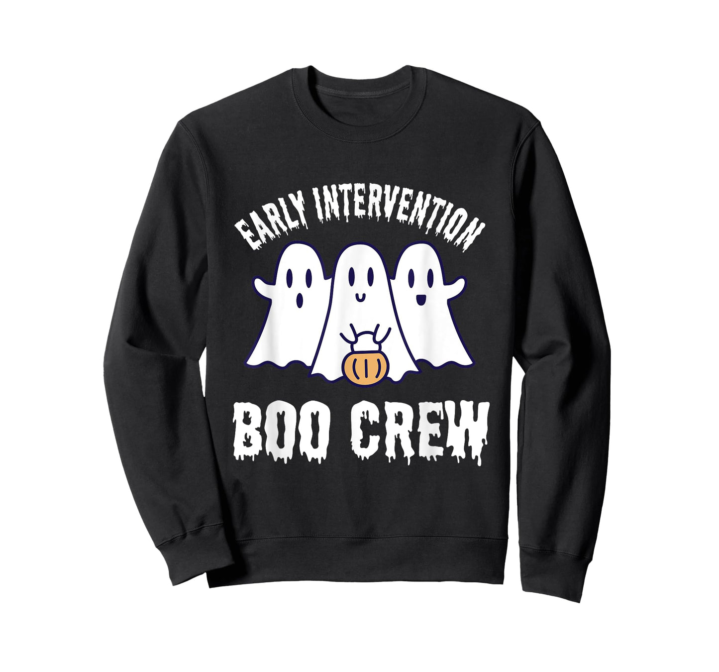 Funny Early Intervention Boo Crew Halloween Costume T-Shirt