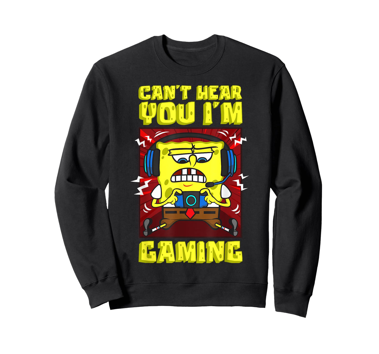 Mademark x SpongeBob SquarePants - SpongeBob Can’t Hear You I'm Gaming Video Games Players Fun T-Shirt