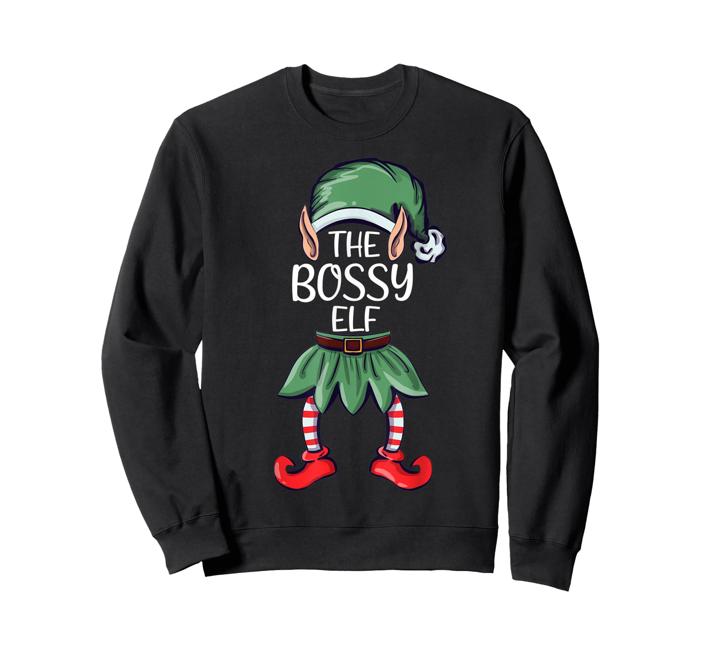The Bossy Elf Elf Christmas Matching Family Group Elf T-Shirt