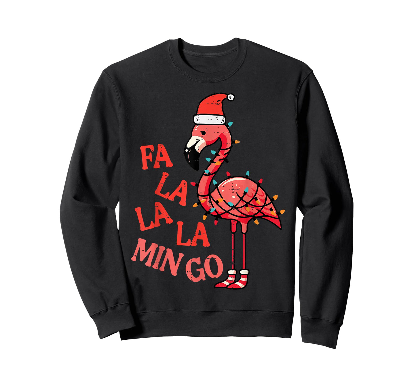 Christmas Flamingo Fa La La Mingo Funny Xmas Women Men Kids T-Shirt