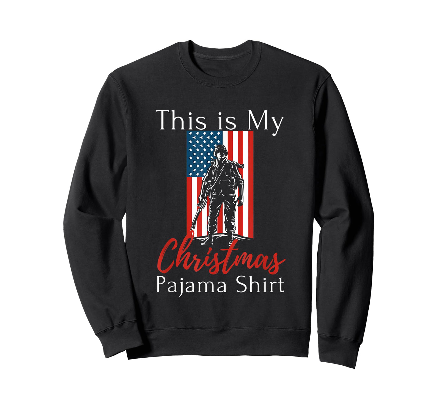 This Is My Christmas Pajama American Veteran Soldier USA T-Shirt