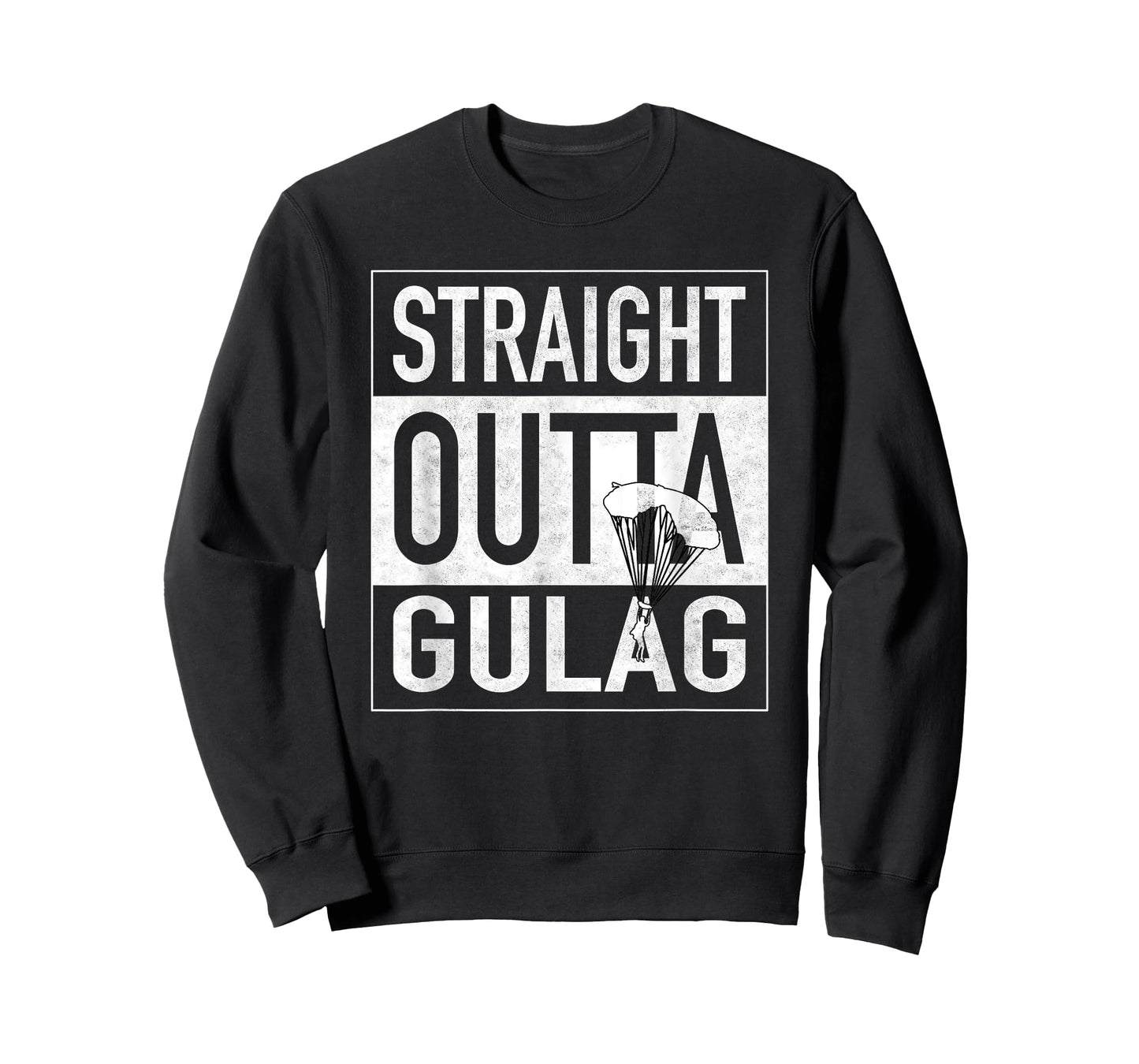 Straight Outta Gulag with Parachute for Gamers T-Shirt