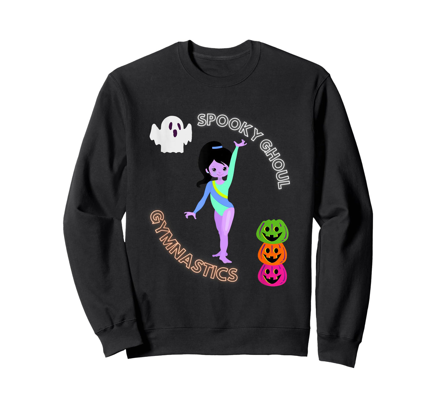 Spooky Ghoul Gymnastics Halloween Gymnast Pumpkin T-Shirt
