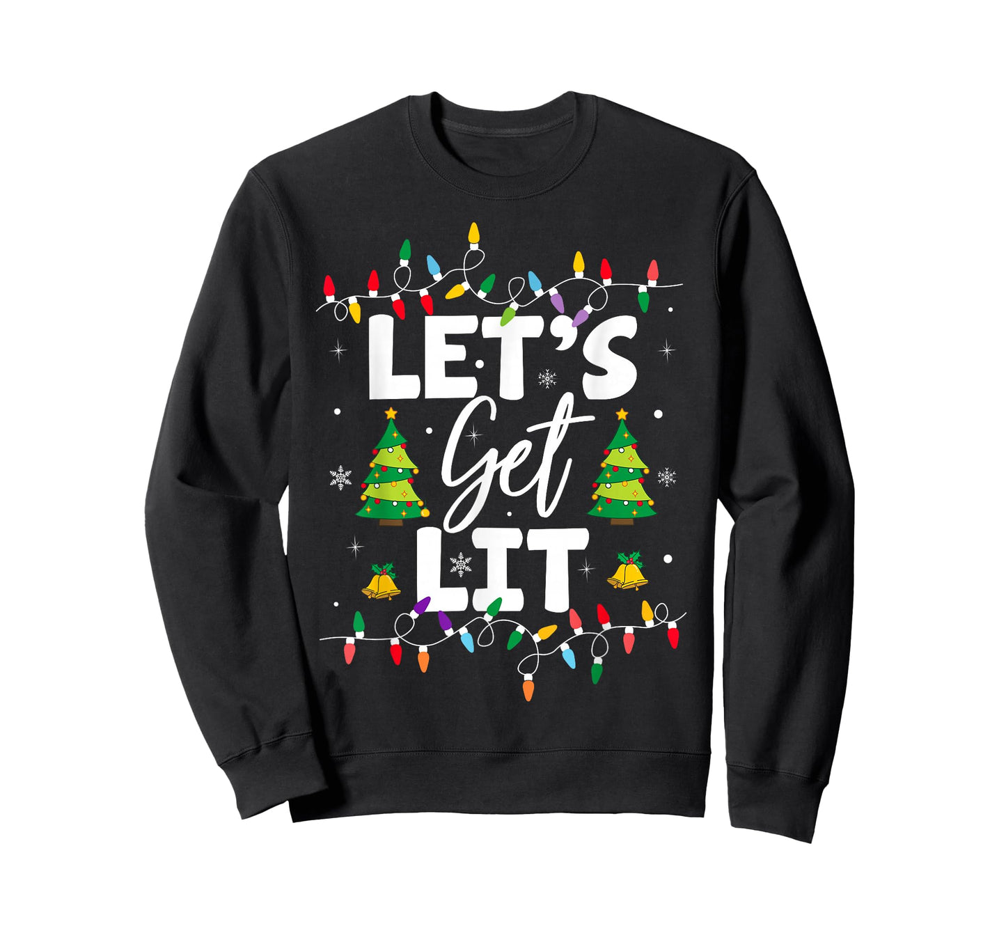 Let's Get Lit Christmas Lights Xmas Pajamas Adult and Kids T-Shirt