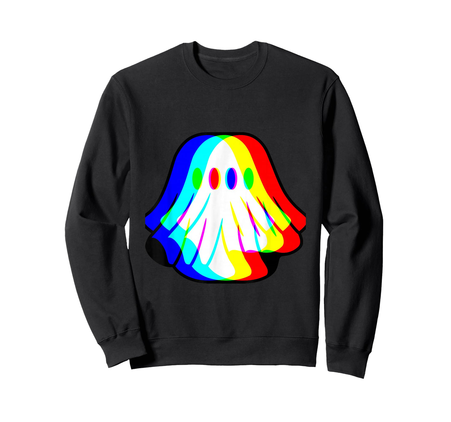 Funny Ghost Trippy Vaporwave Halloween Techno Rave Party T-Shirt