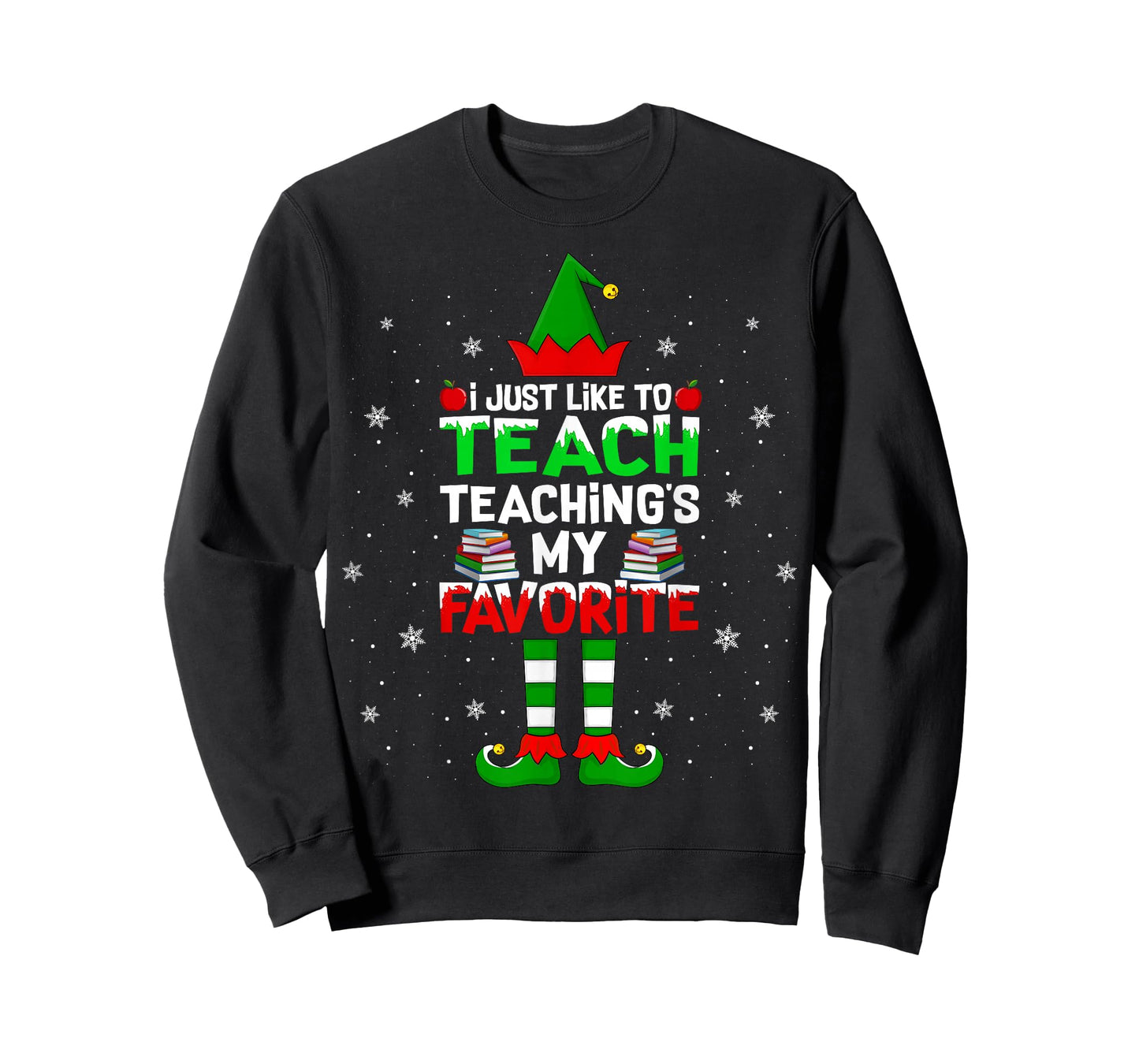 I Just Like to Teach Teaching My Favorite Christmas Teacher T-Shirt
