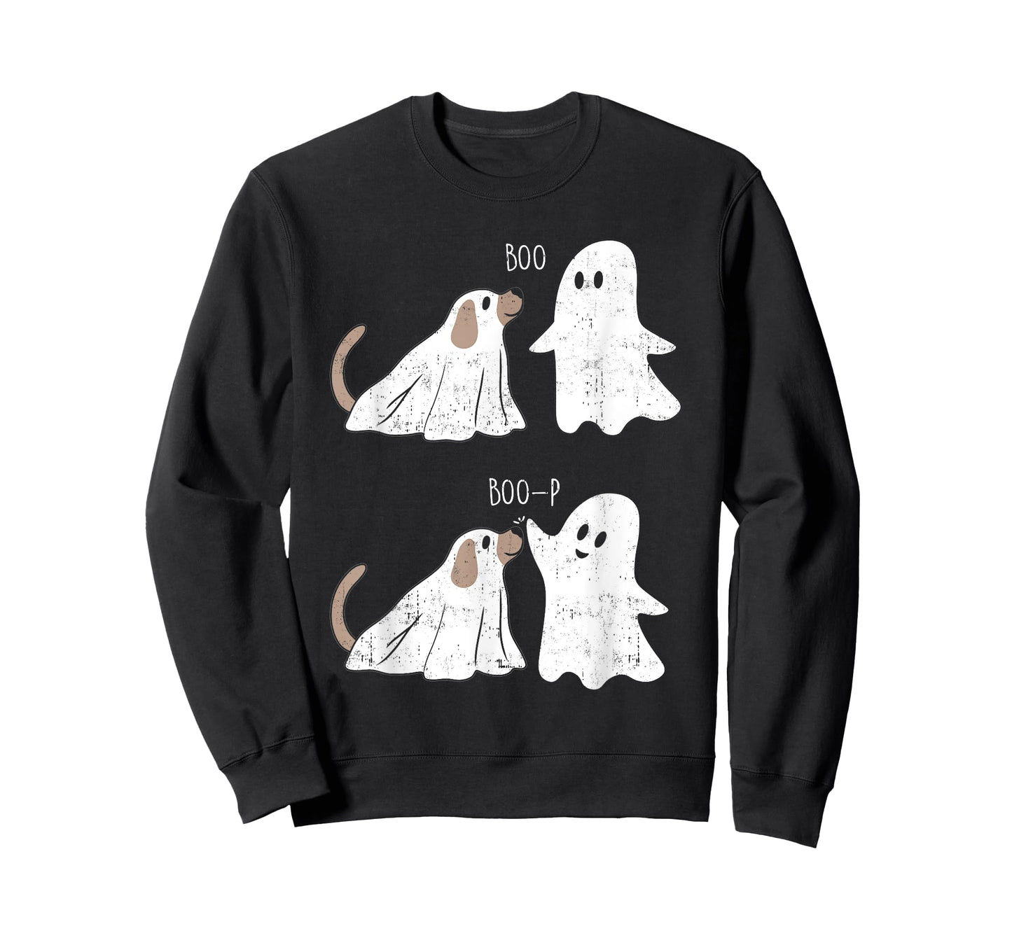 Retro Vintage Boo Boop Ghost And Dog Halloween Funny T-Shirt
