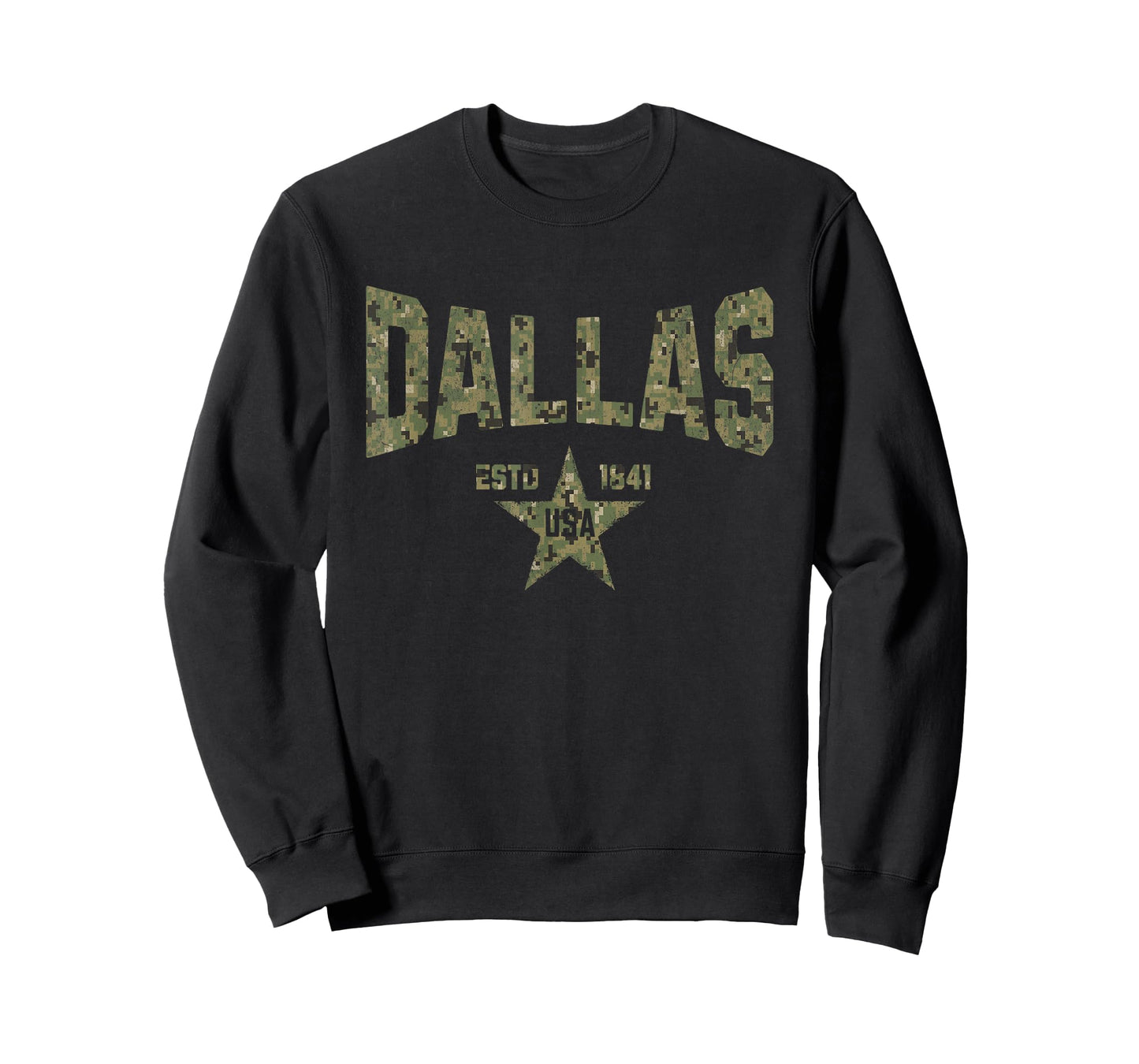 Camo Souvenir USA Star Dallas Texas T-Shirt