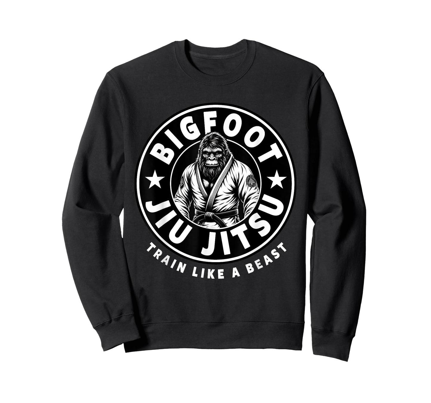 Bigfoot Jiu Jitsu Train Like A Beast Funny Jiu Jitsu T-Shirt