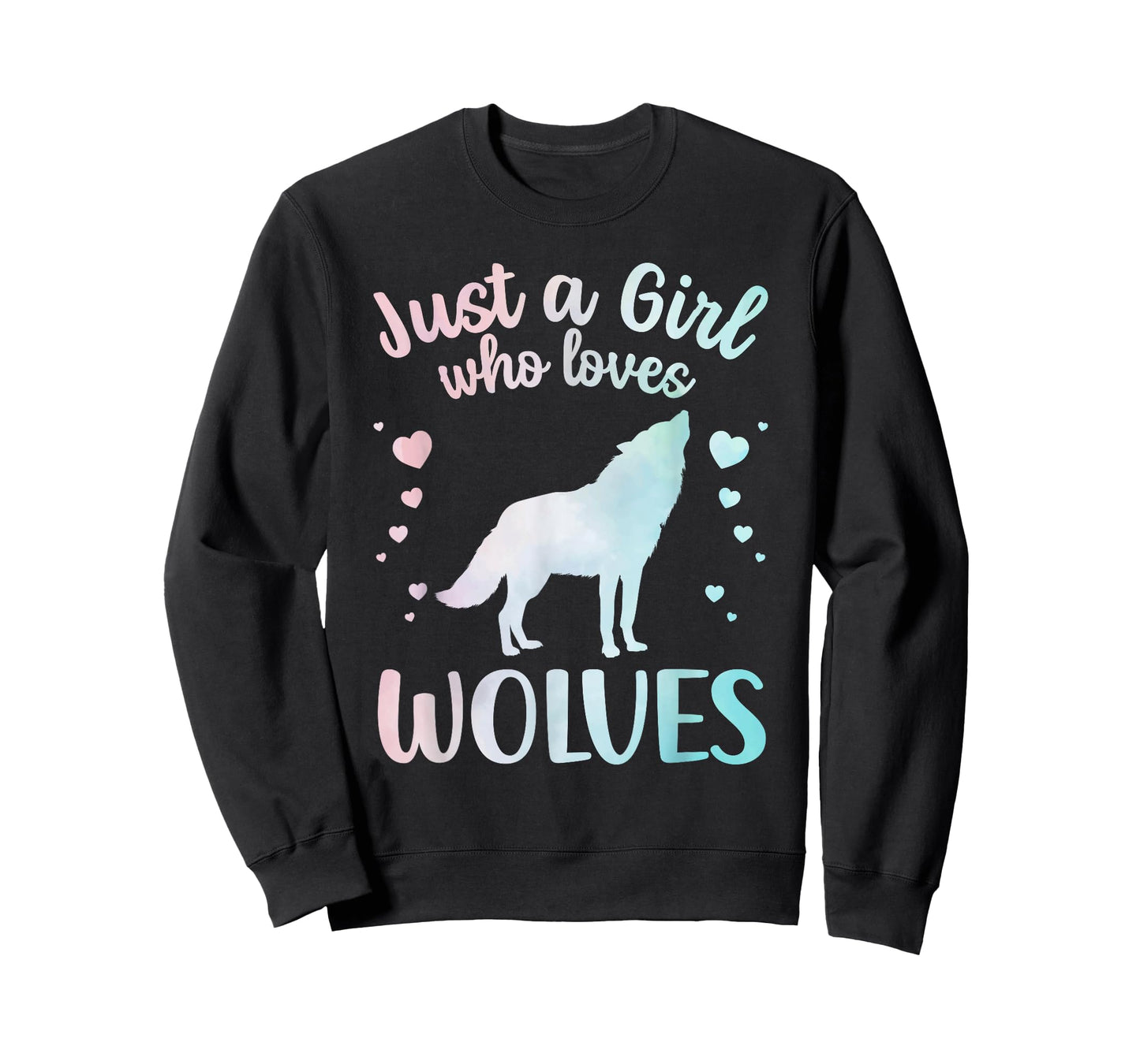 Cute Wolf Art for Women Girls Wof Pack Wolves Wolf Lover T-Shirt
