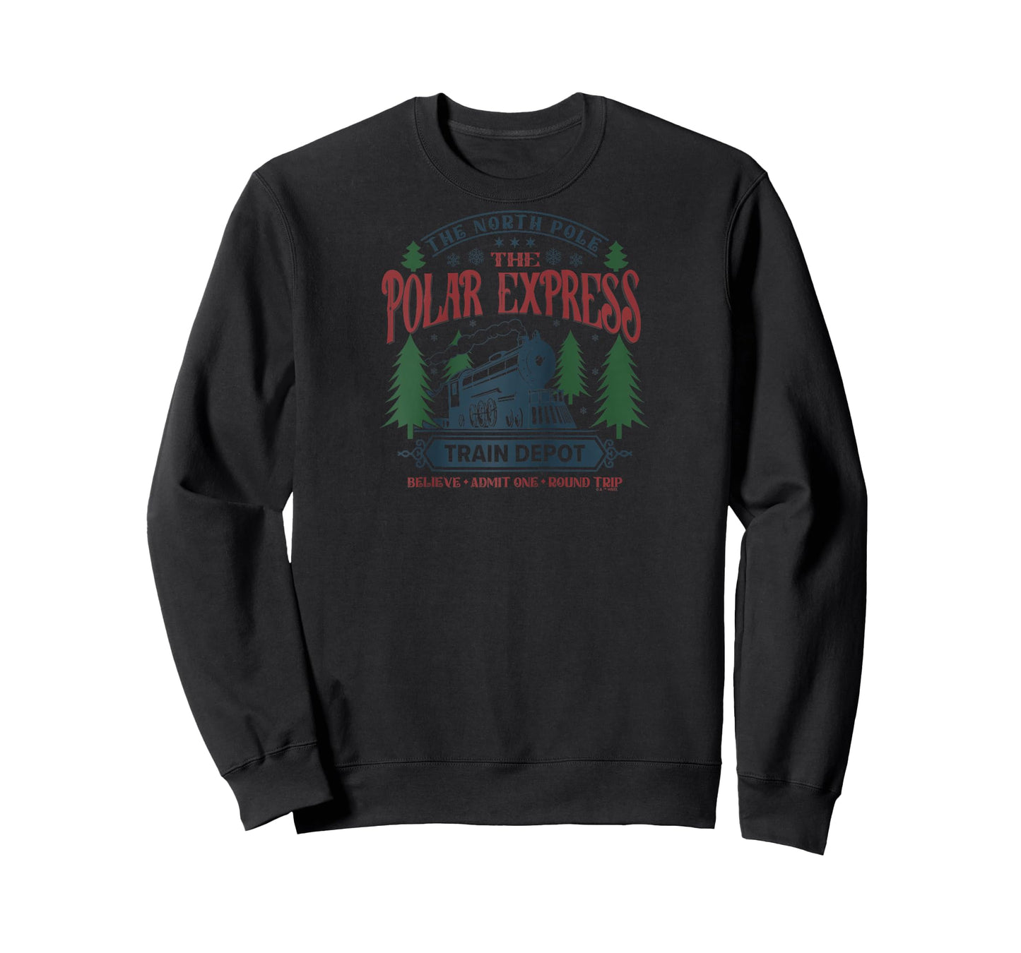 The Polar Express Train Depot Raglan Baseball Tee