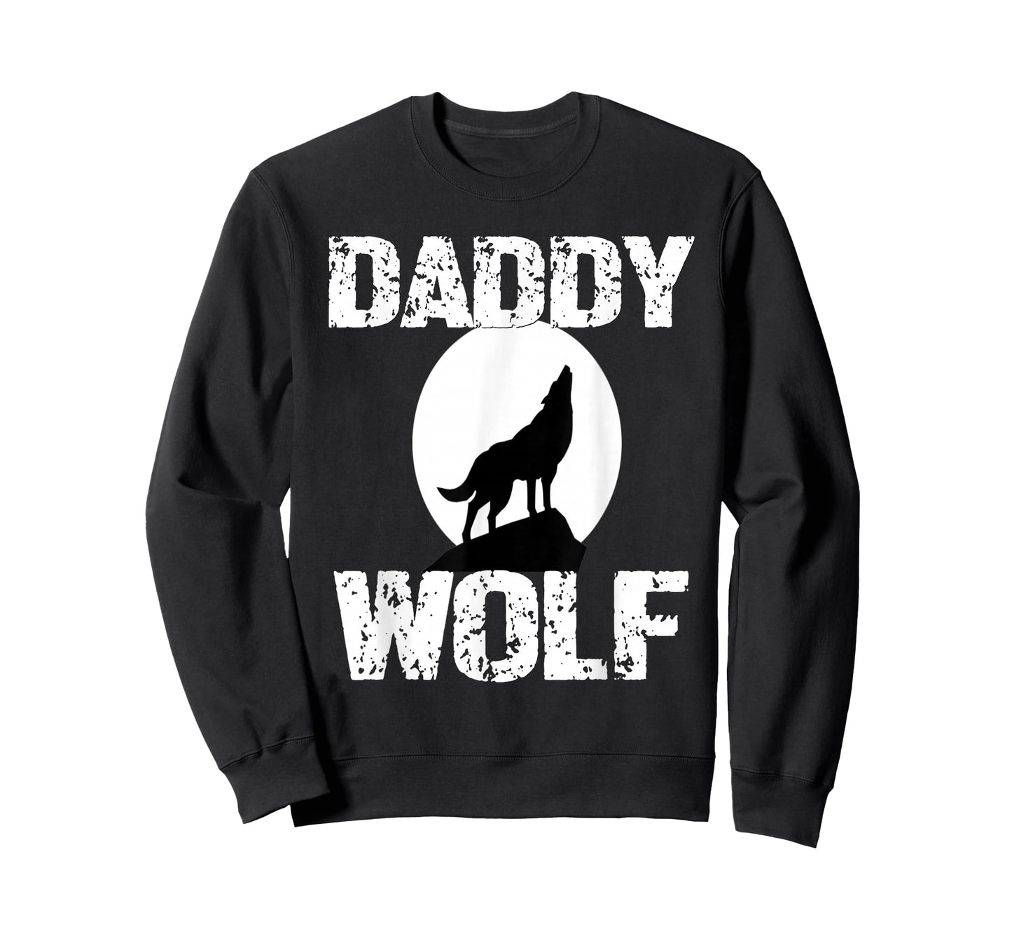 Daddy Wolf Matching Family Tribe Wolves Moon Papa Father Dad T-Shirt