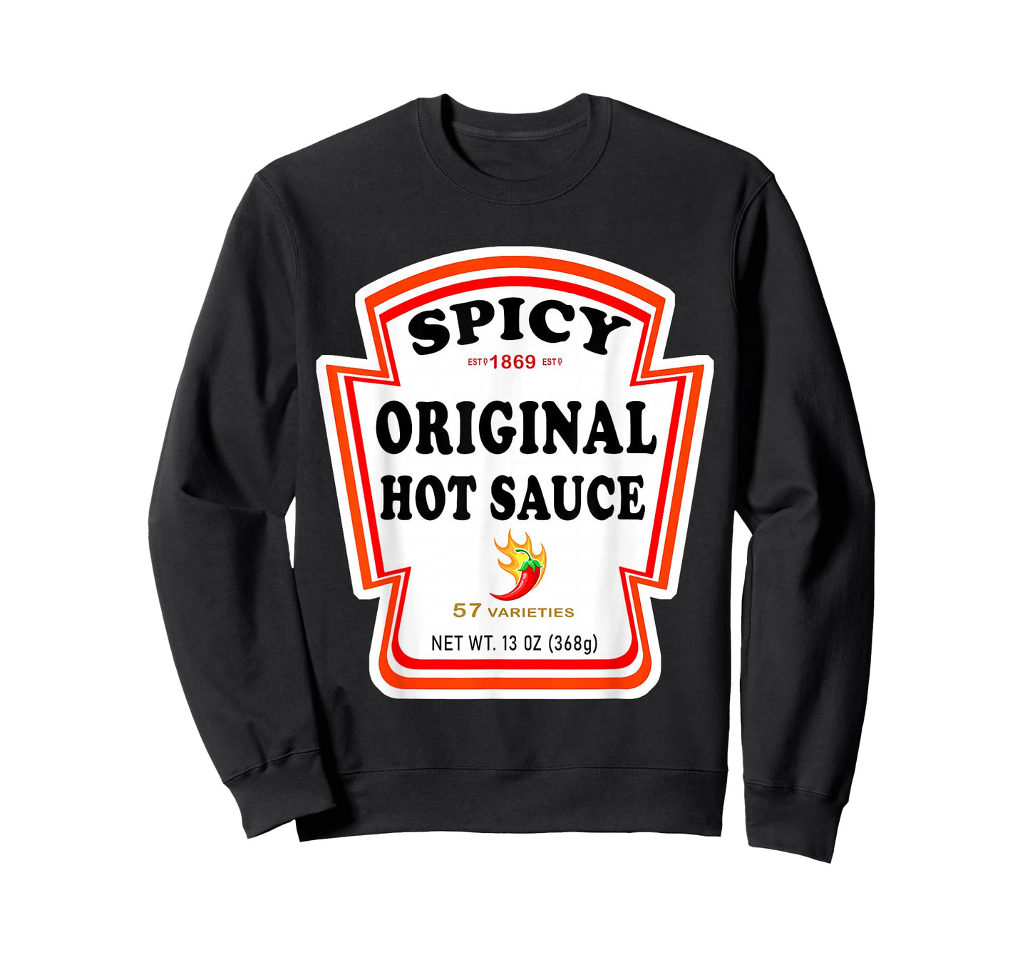 Spicy Chili Sauce Bottle Label Halloween Matching Costume T-Shirt