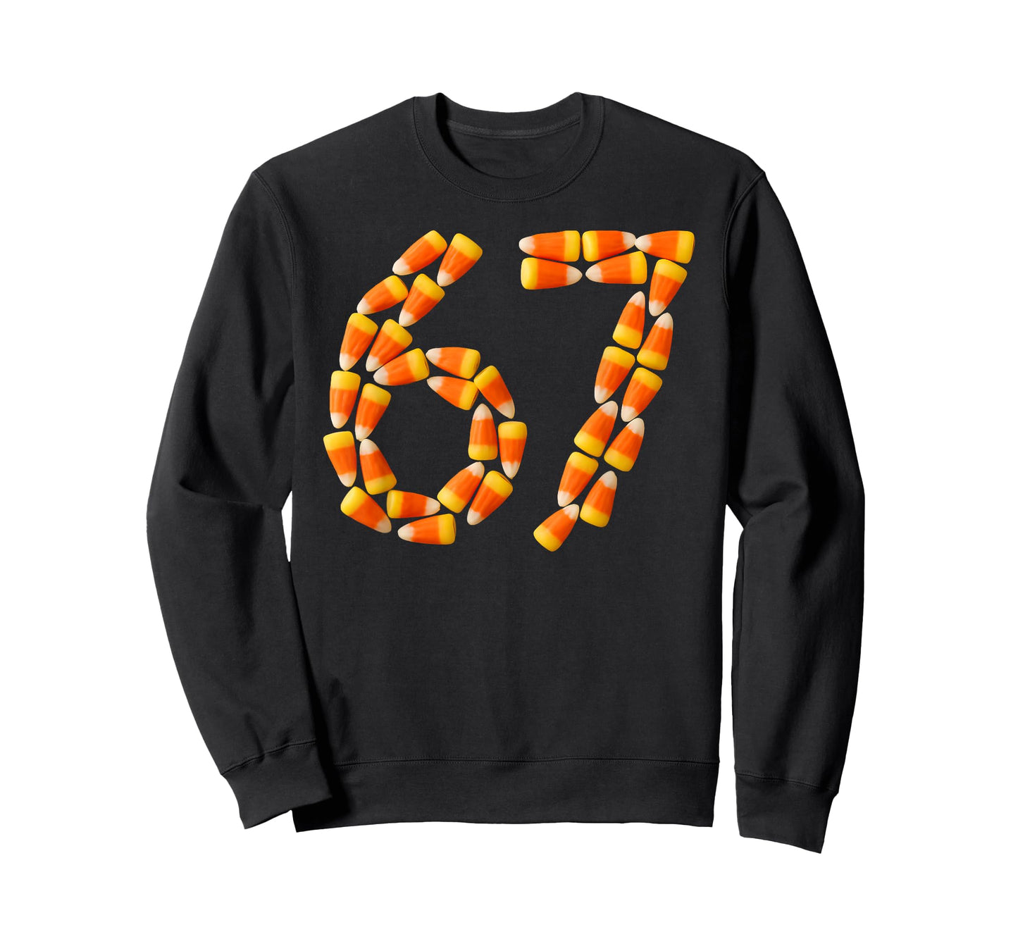 Six Seven Candy Corn Sweet Halloween Number 67 Design T-Shirt