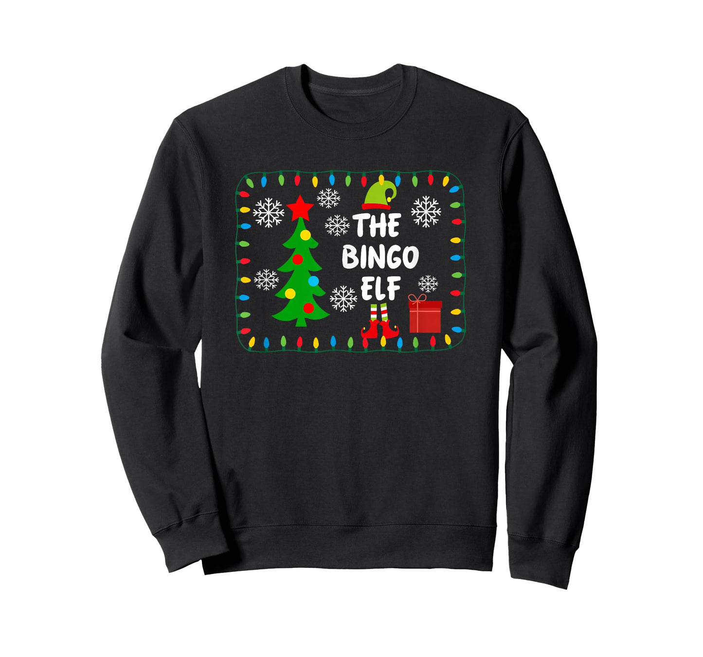 The Bingo Elf - Cute Xmas Tree Lights Friends - T-Shirt