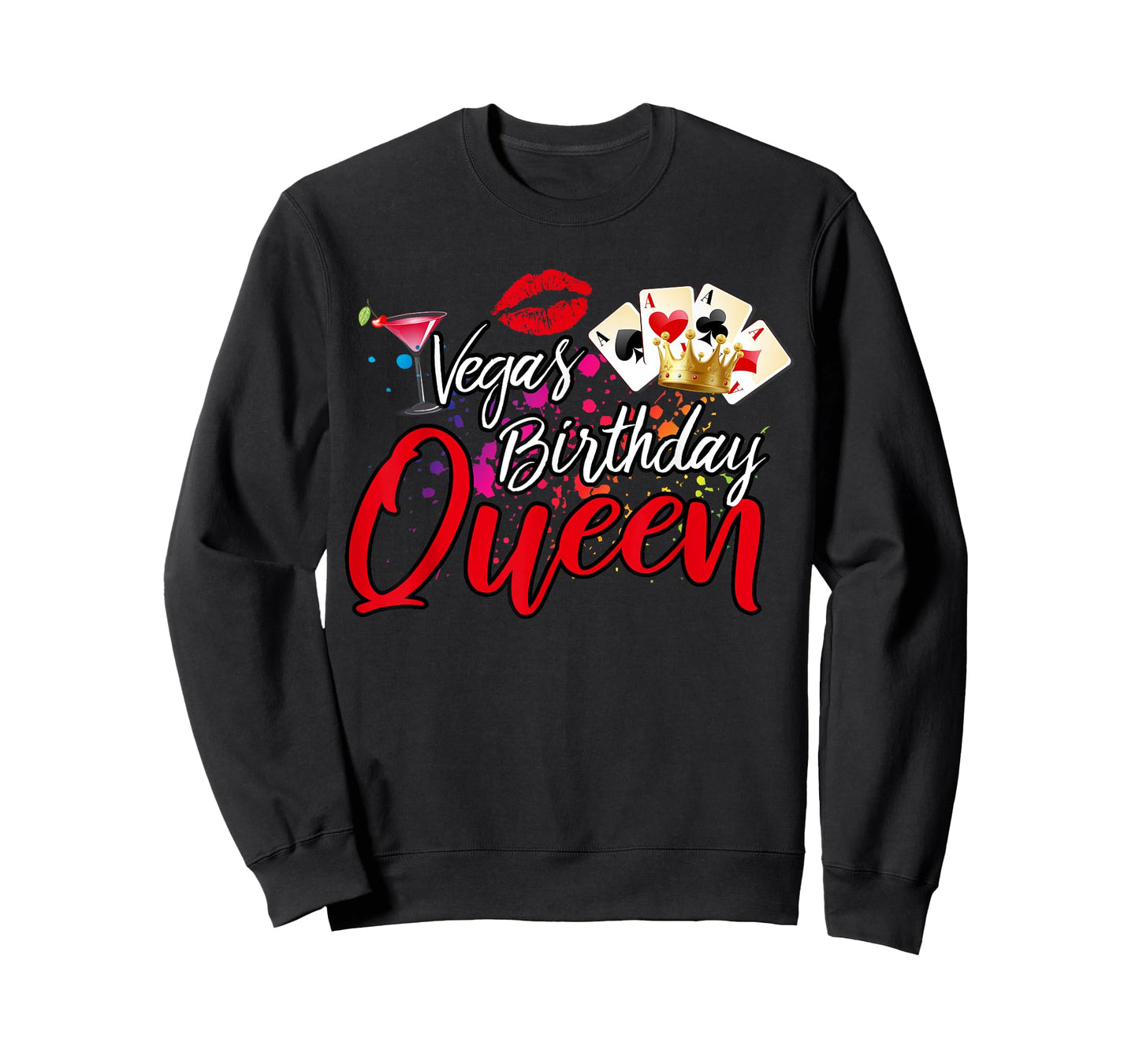 Vegas Birthday Queen Funny Friend Vacation Party Games B-Day T-Shirt