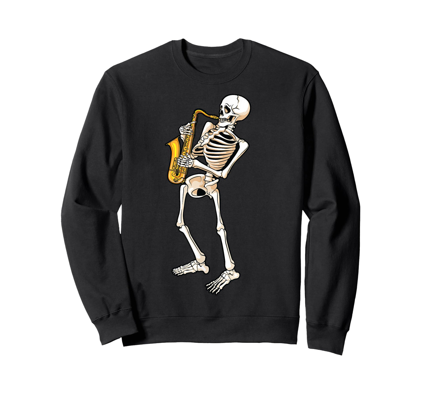 Funny Skeleton Saxophone Gift | Cute Halloween Costume Kids T-Shirt