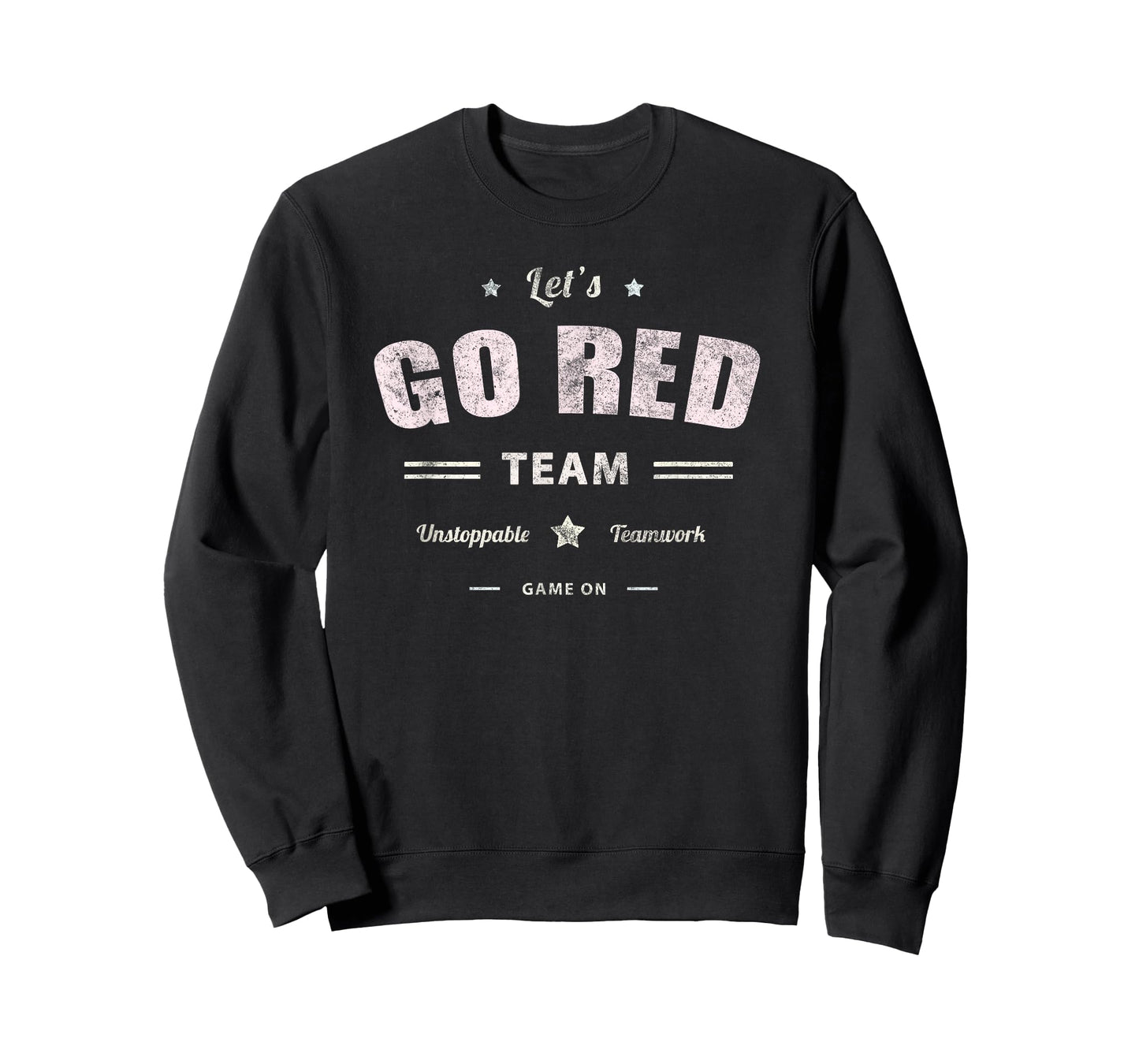 Vintage LET'S GO RED Team War Game Competition Summer Camp T-Shirt
