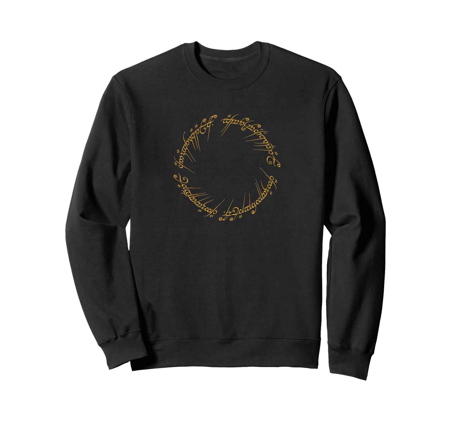 Popfunk Lord of the Rings One Ring Inscription T-Shirt, Men's Grey Small Classic Fit Short Sleeve Cotton Polyester T-Shirt