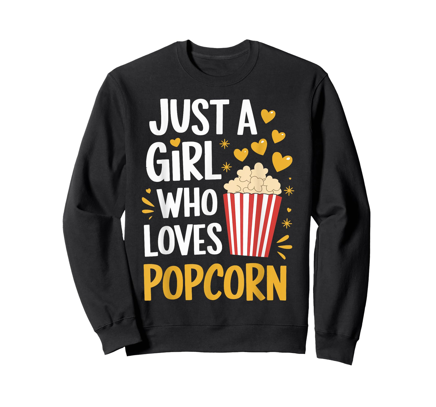Just A Girl Who Loves Popcorn Cute Popcorn Lover Girls Women T-Shirt
