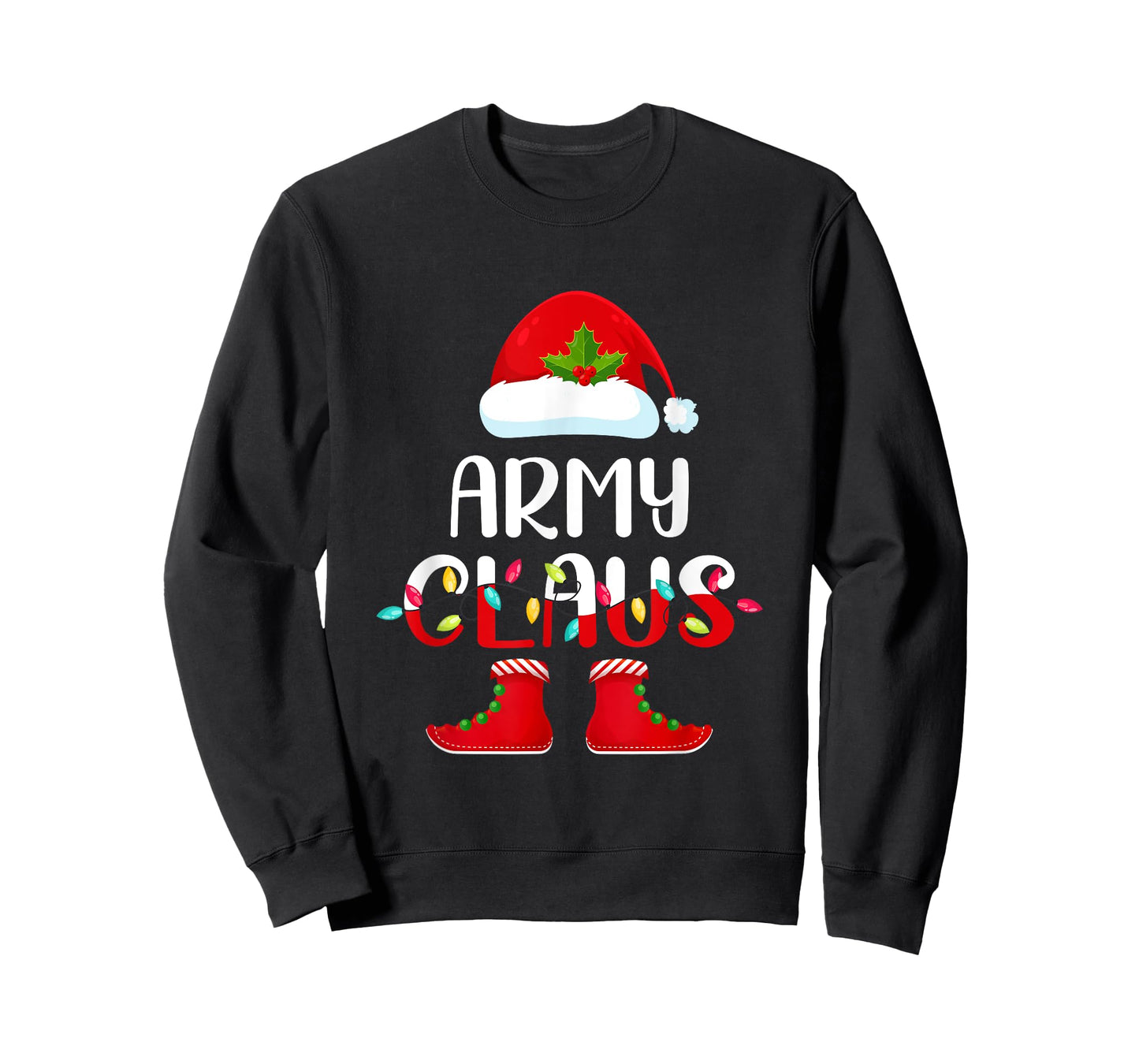 Santa Army Claus Elf Matching Family Group Christmas T-Shirt