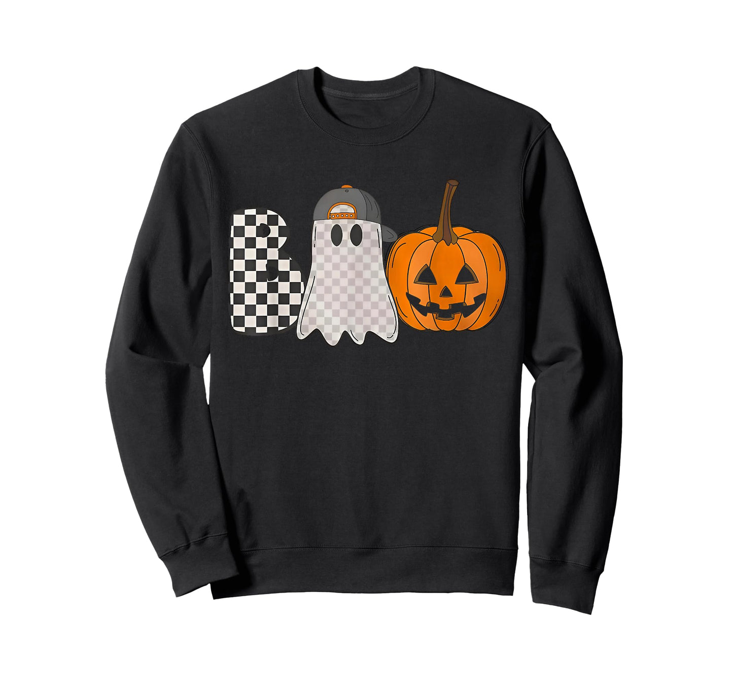 Boo Funny Ghost Jack O Lantern Spooky Season Happy Halloween T-Shirt