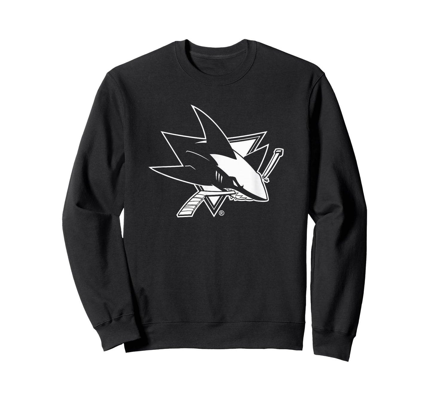 San Jose Sharks Two Tone Black NHL Officially Licensed T-Shirt