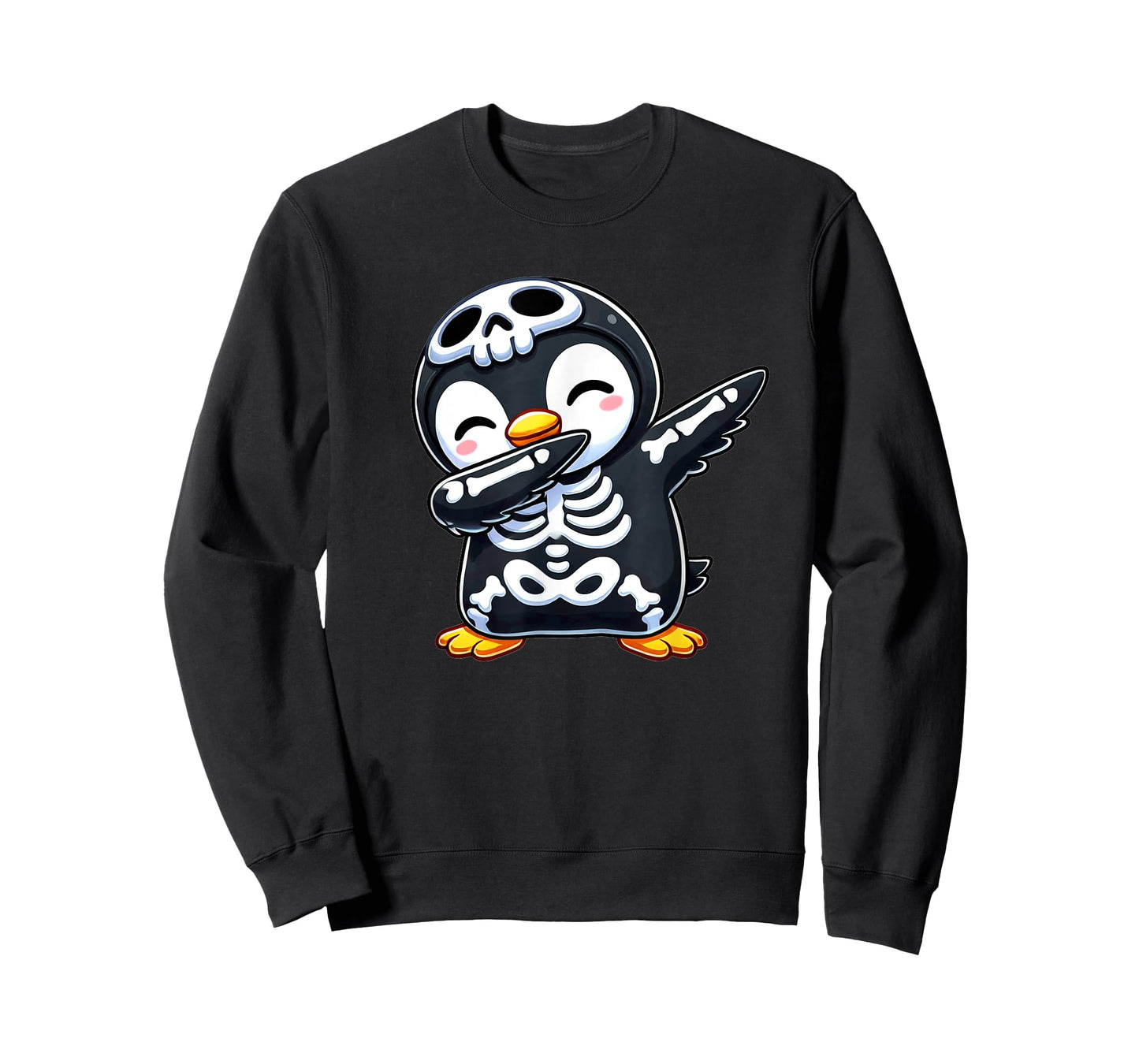 Penguin Halloween Skeleton Kids Women Men Penguin T-Shirt