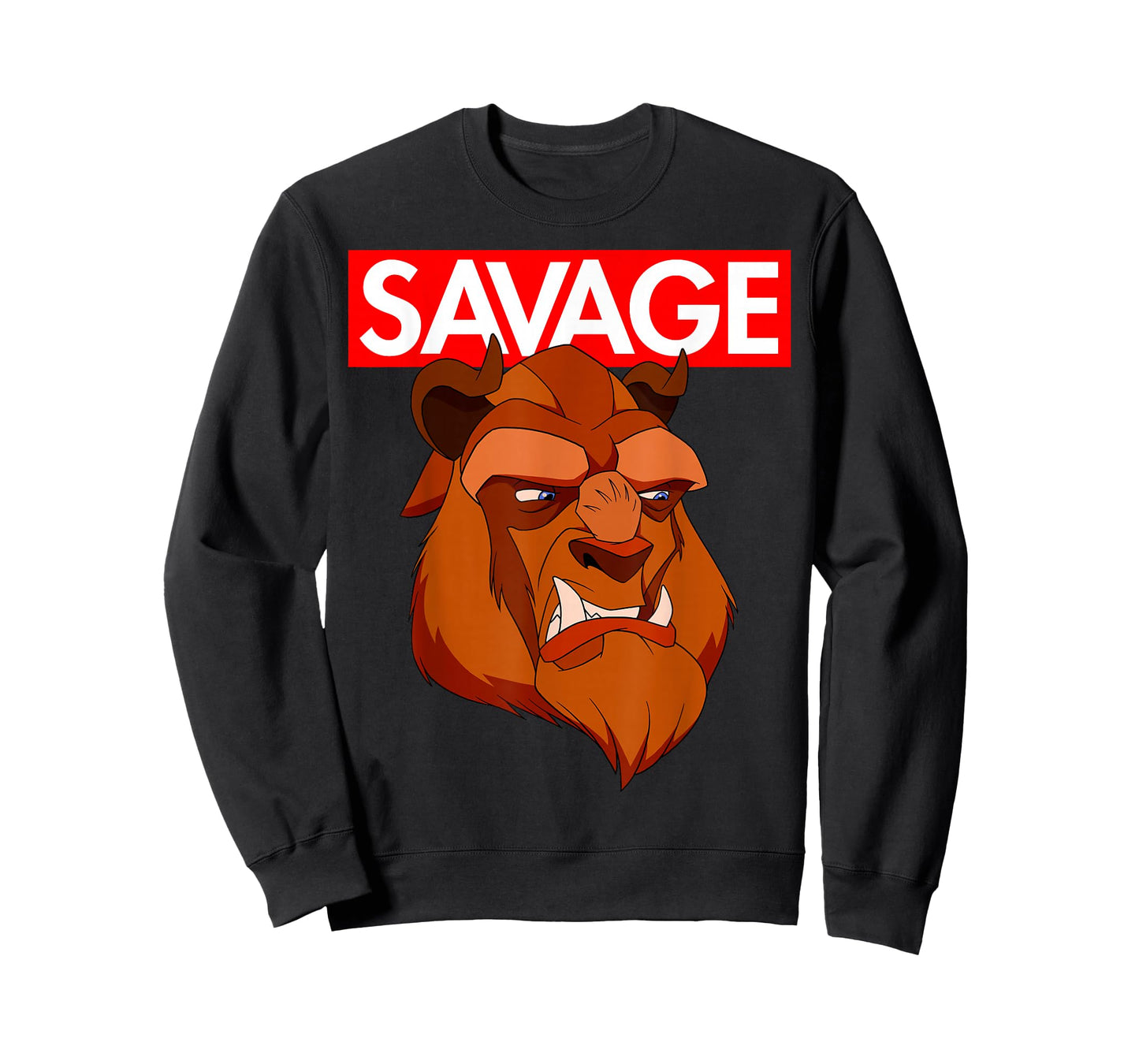 Disney Beauty & the Beast Savage Face Graphic T-Shirt T-Shirt