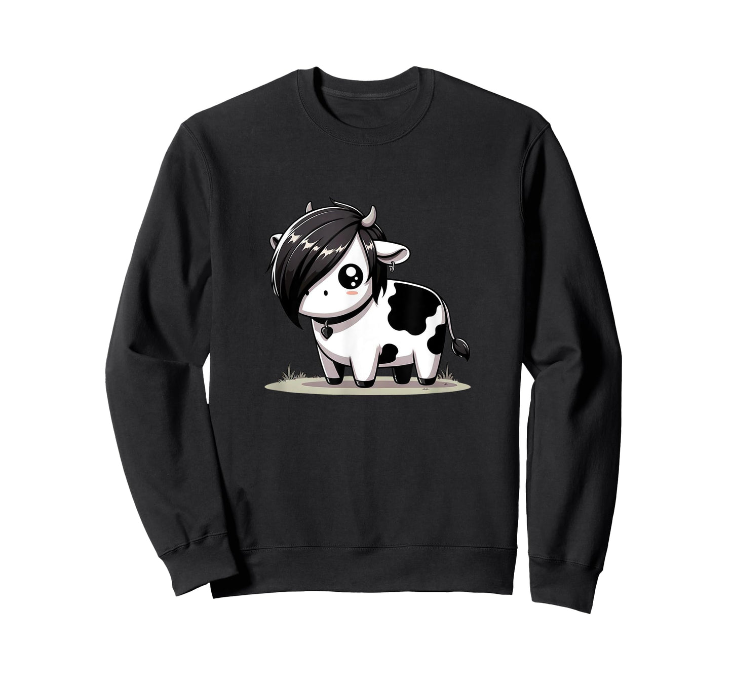 Kawaii Anime Emo Cow Kids Womens Mens T-Shirt