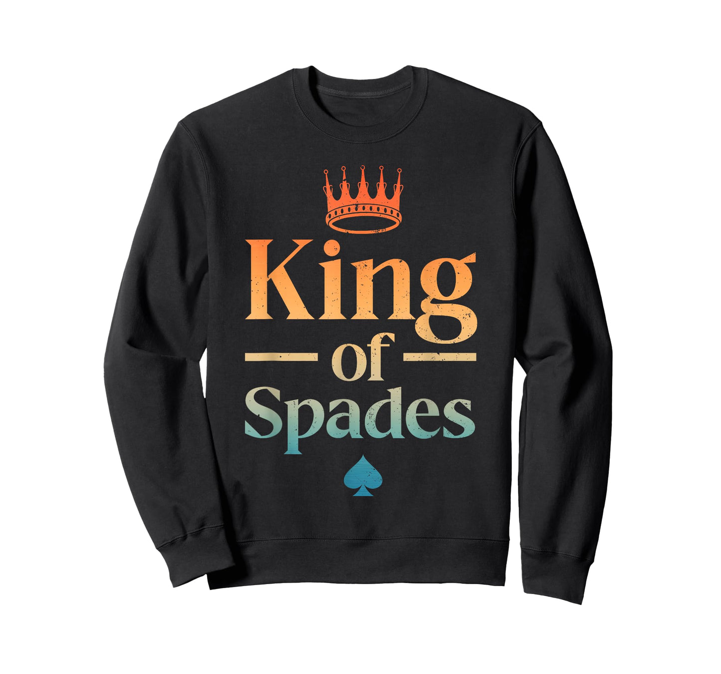 Cool King of Spades Art for Men Dad Card Game Spades Player T-Shirt