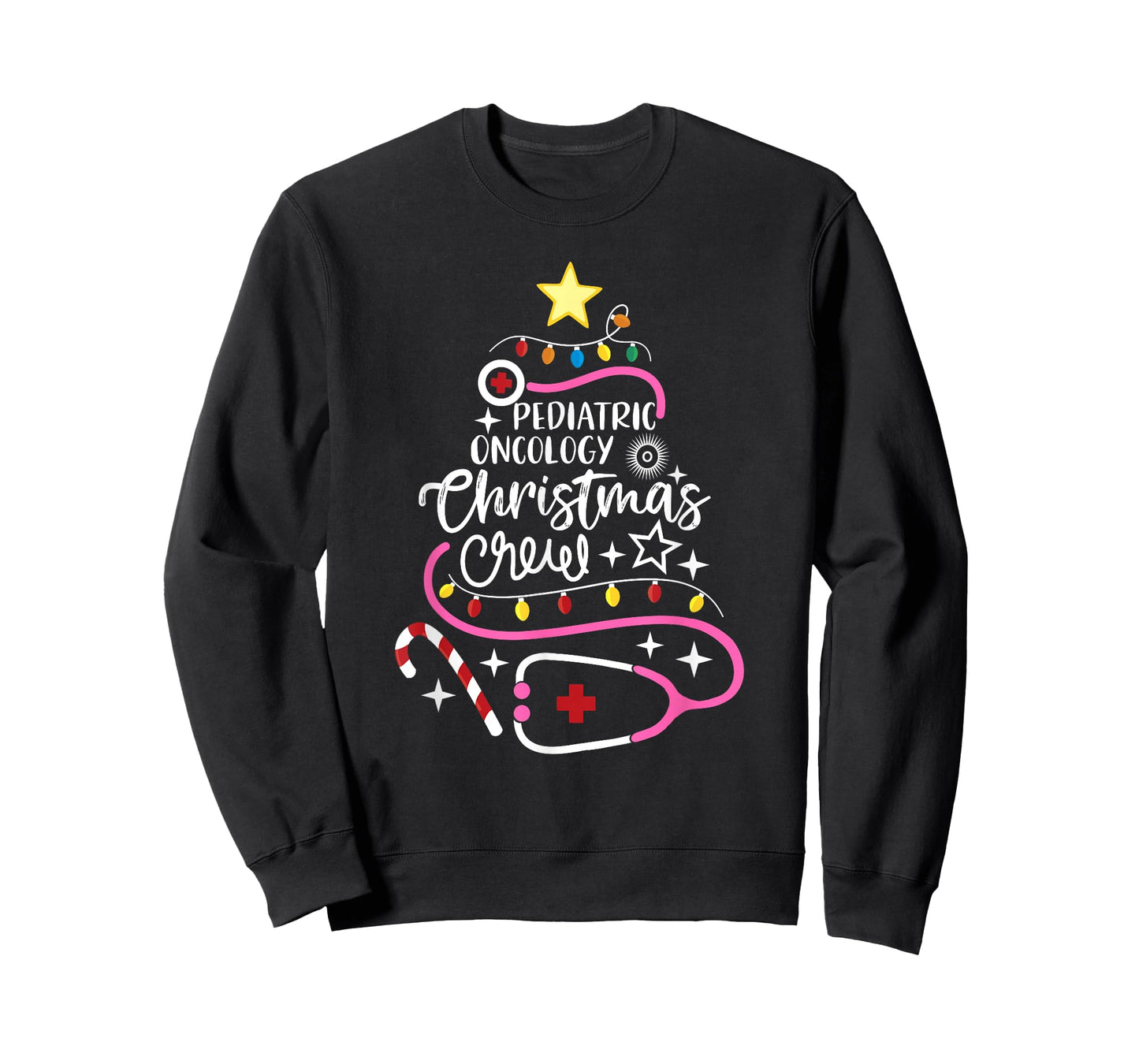 Pediatric Oncology Christmas Crew Tech Hem/Onc Nurse T-Shirt