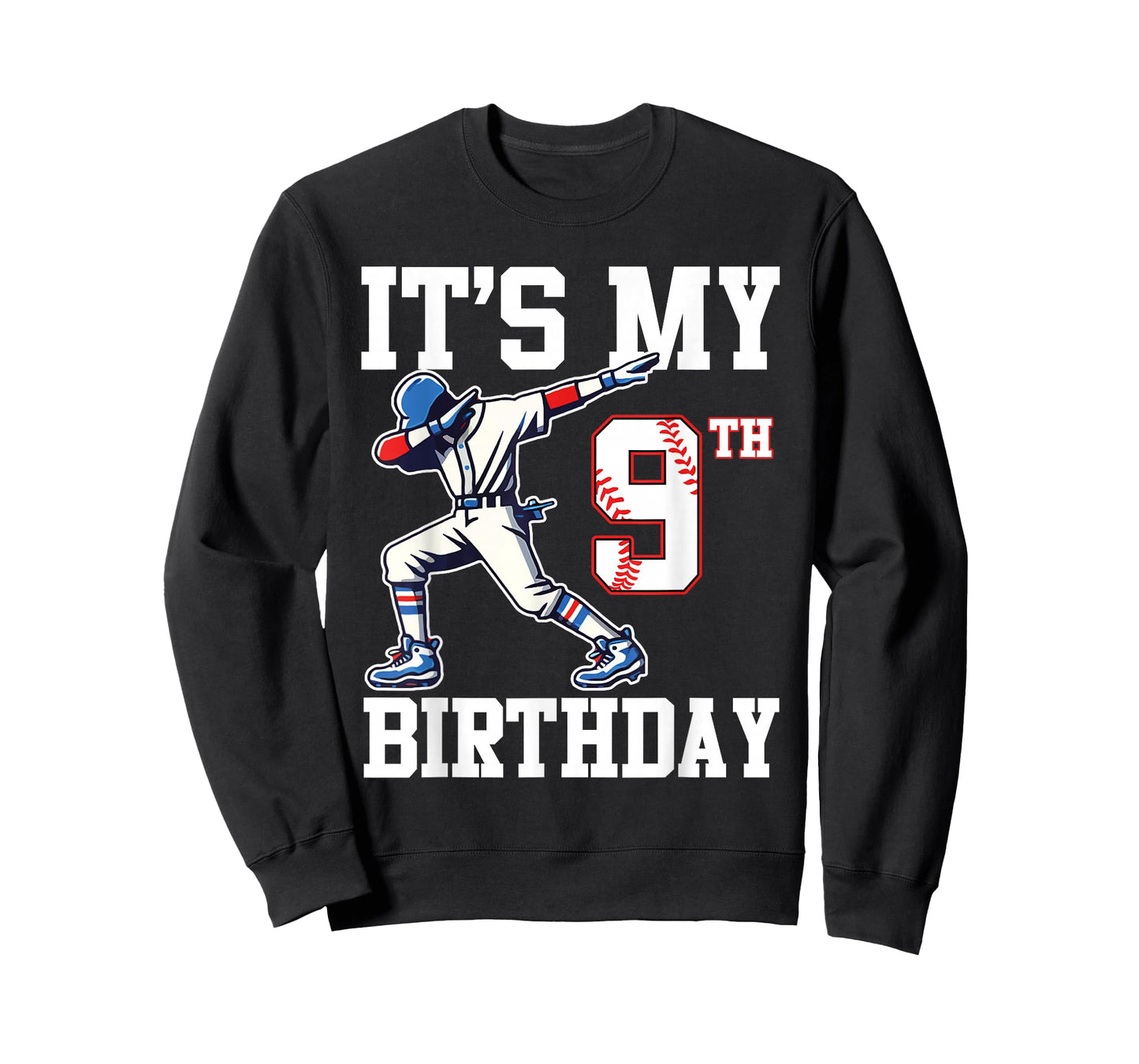 It's My 9th Birthday Baseball 9 Years Old Birthday Boy Girl T-Shirt