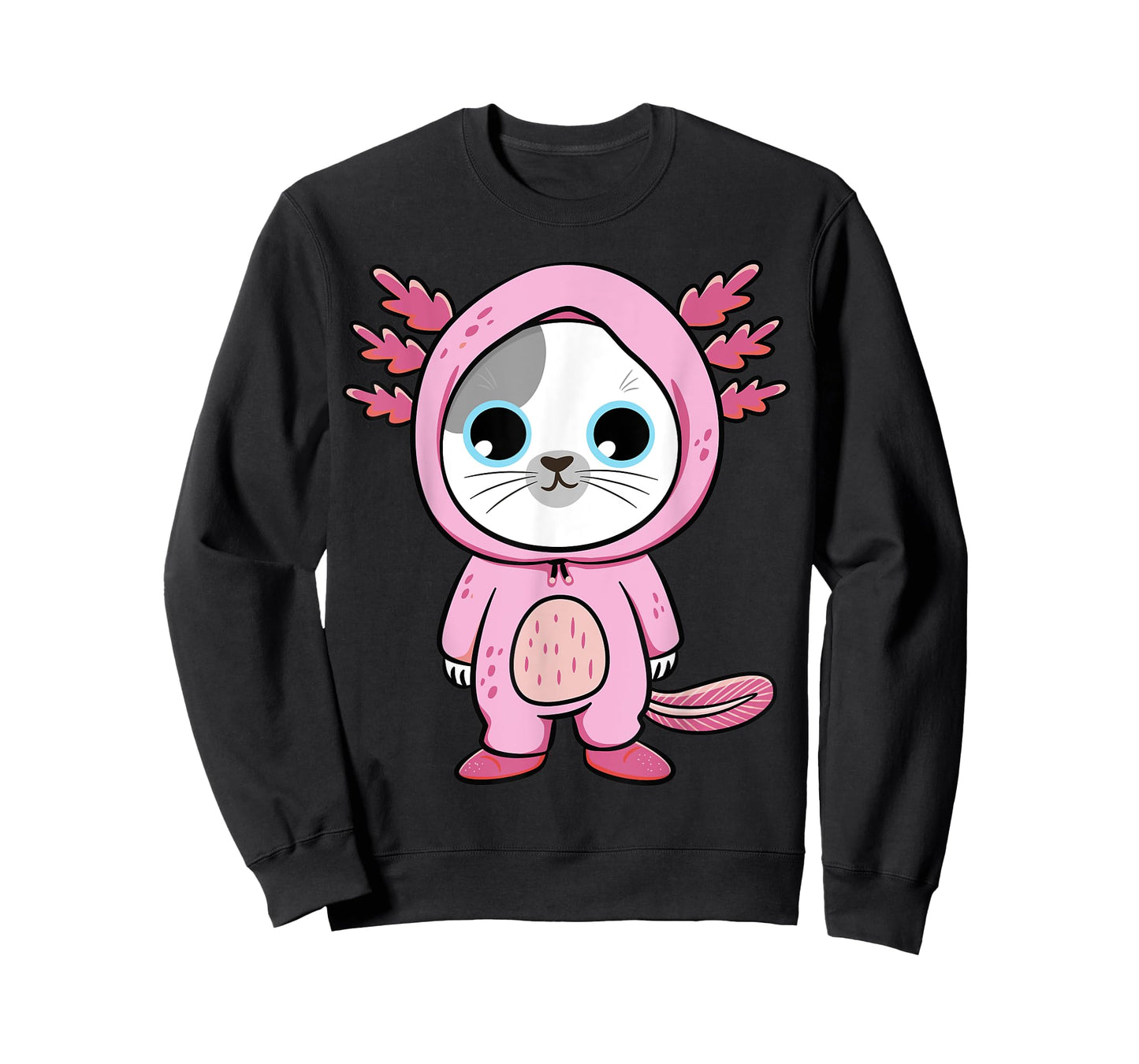 Kawaii Axolotl Cute Pink Cat Axolotl Fun Art For Boys & Girl T-Shirt