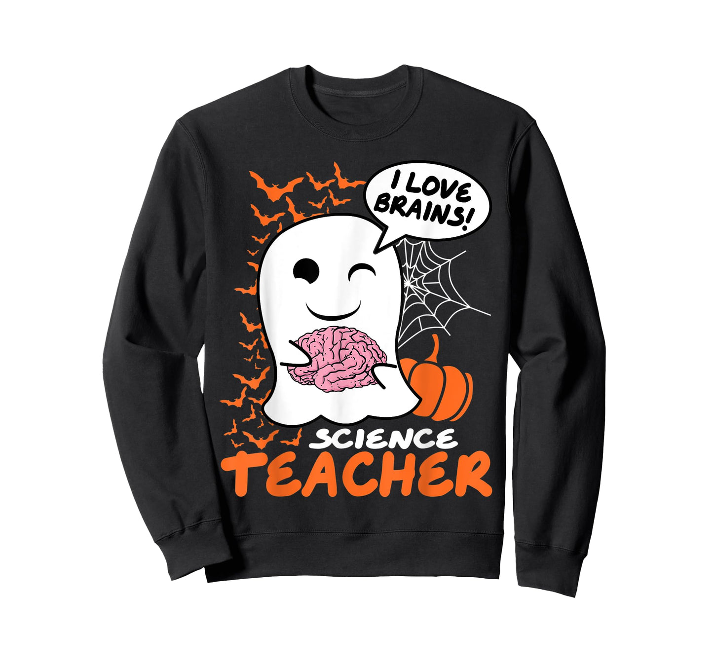 Science Teacher Cute Ghost Halloween Teacher Men Women T-Shirt