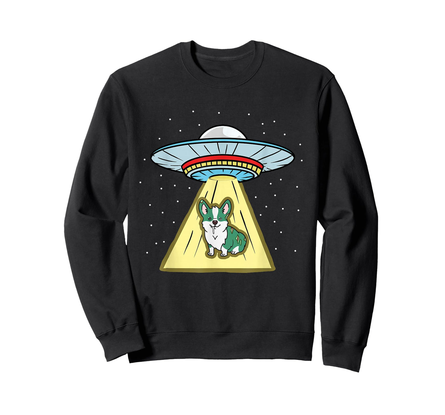 Corgi Zombie Ufo Abduction T-Shirt