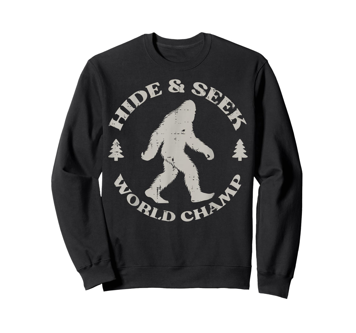 Bigfoot Hide Seek World Champ Funny Sasquatch Men Women Kids T-Shirt