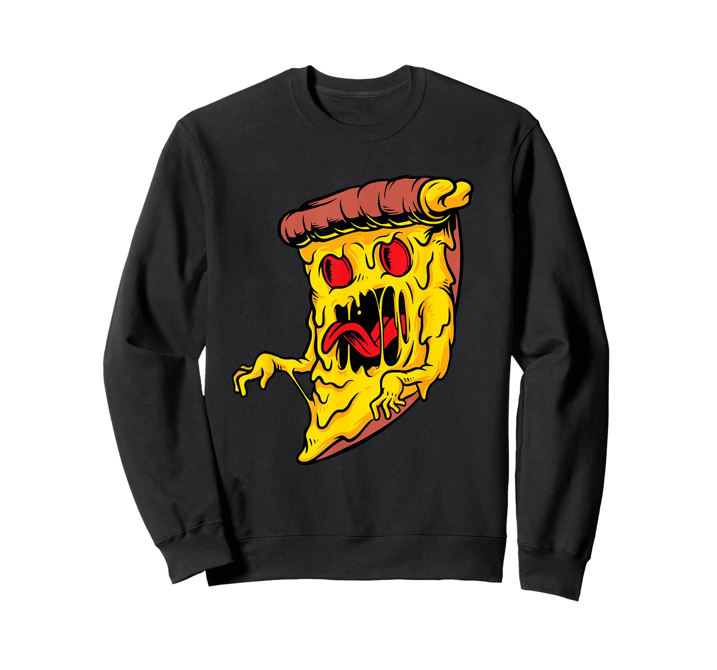 Halloween Scary Monster Food Lover Gift Funny Pizza T-Shirt
